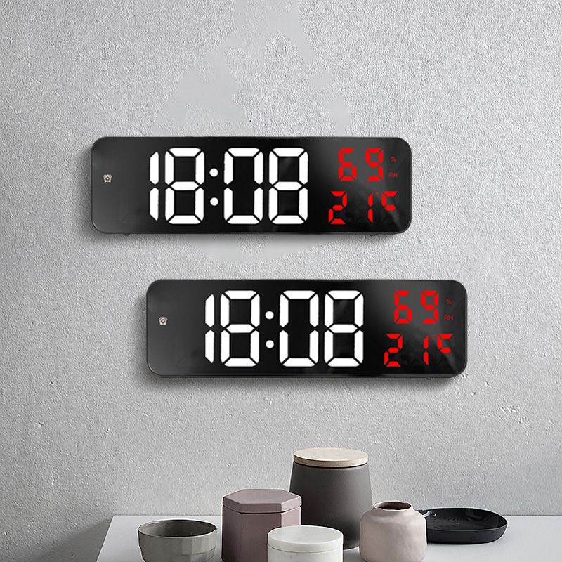 Mirror Large Digital LED Clock Home Electronic Alarm Clock Large Screen Plug view 11