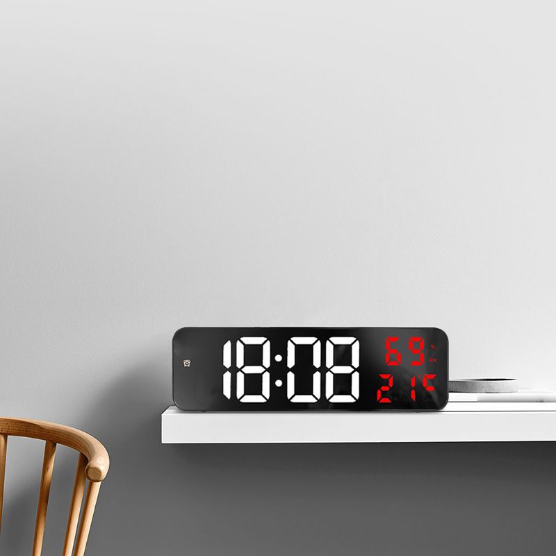 Mirror Large Digital LED Clock Home Electronic Alarm Clock Large Screen Plug view 12