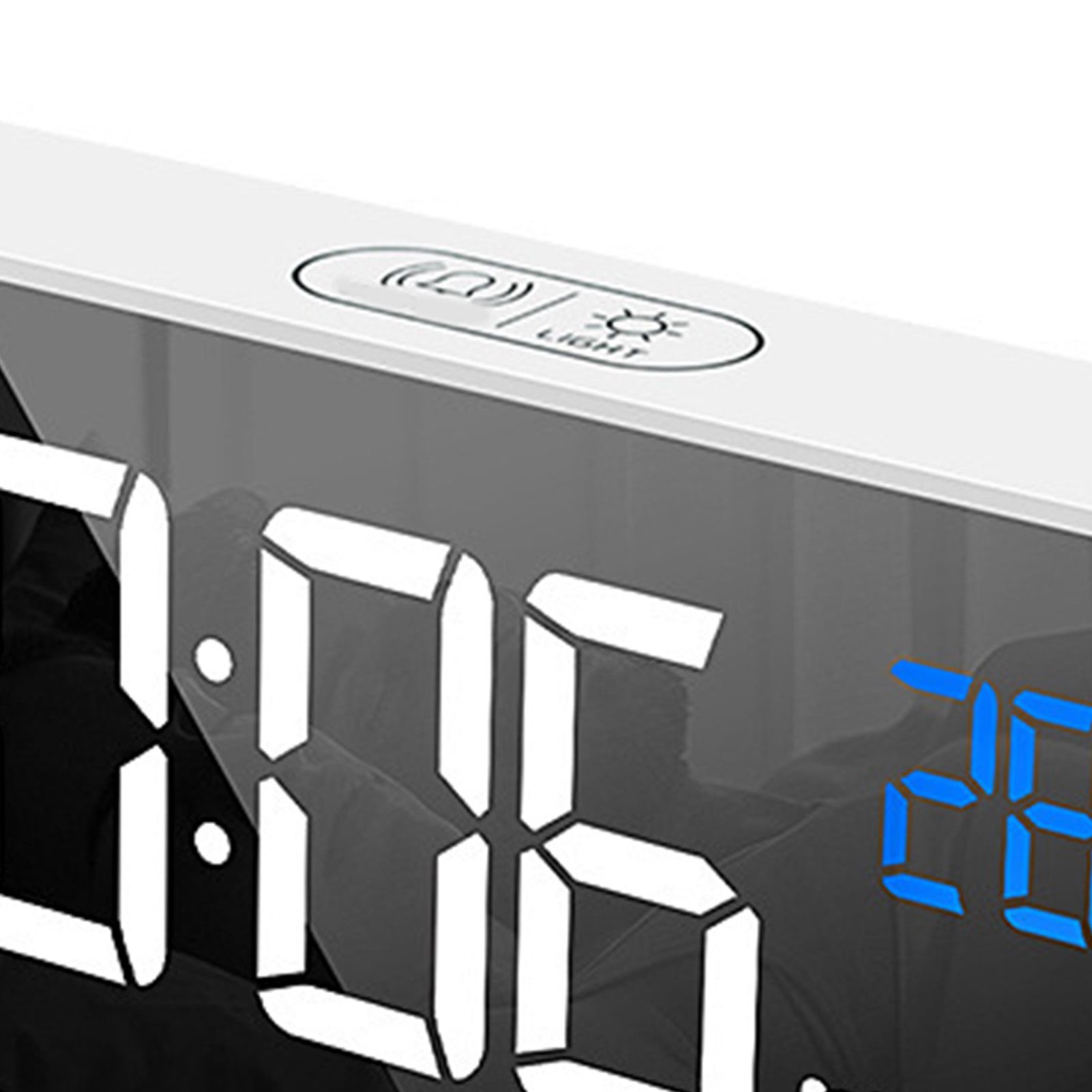 LED Alarm Electric Clock Multifunctional Exquisite Mirrored Surface Silent view 11