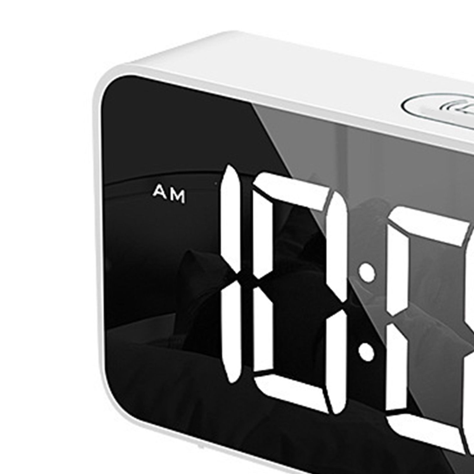 LED Alarm Electric Clock Multifunctional Exquisite Mirrored Surface Silent view 13