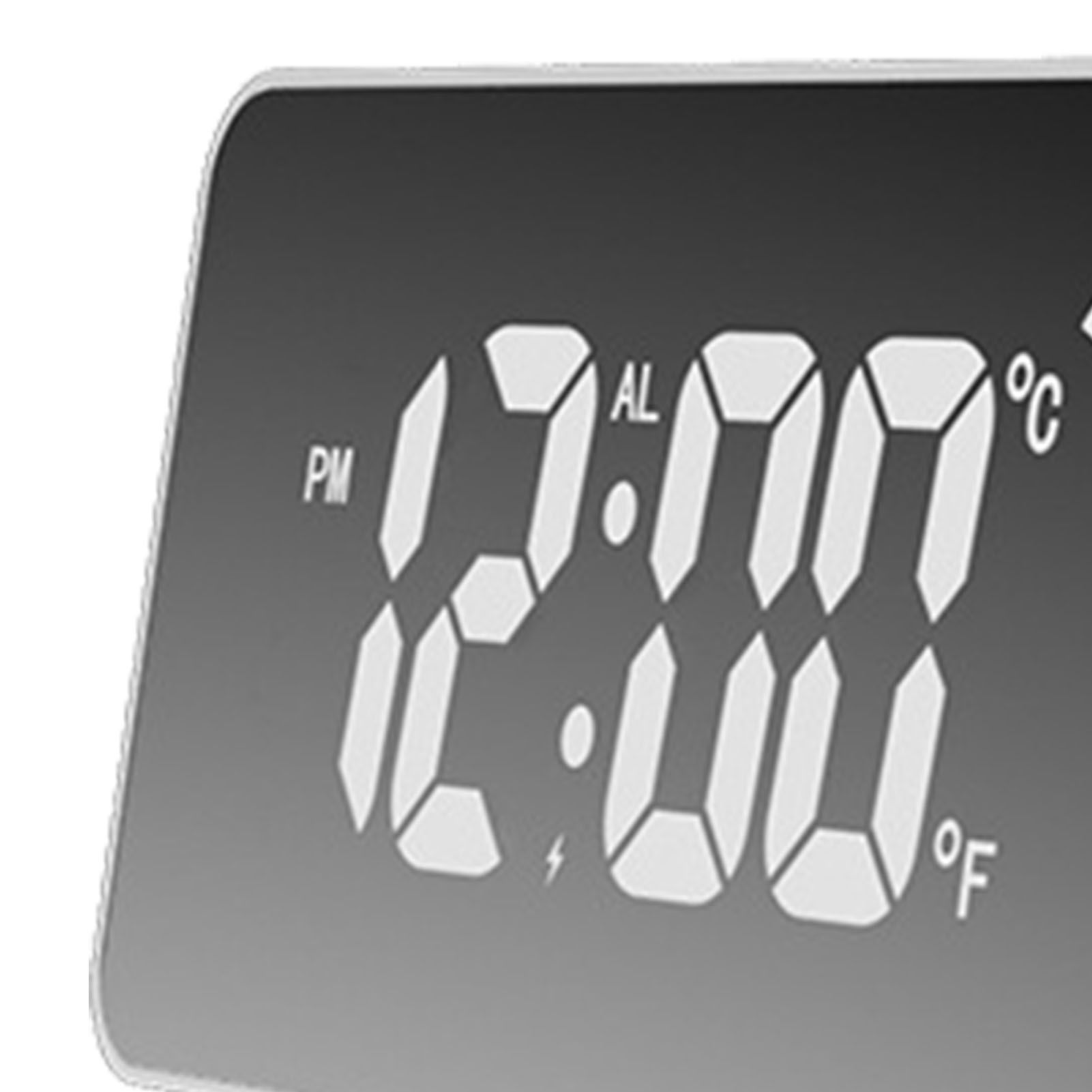 Projection Alarm Clock 360 Degree Flexible Adjust Creative LED Mirror Digital view 8