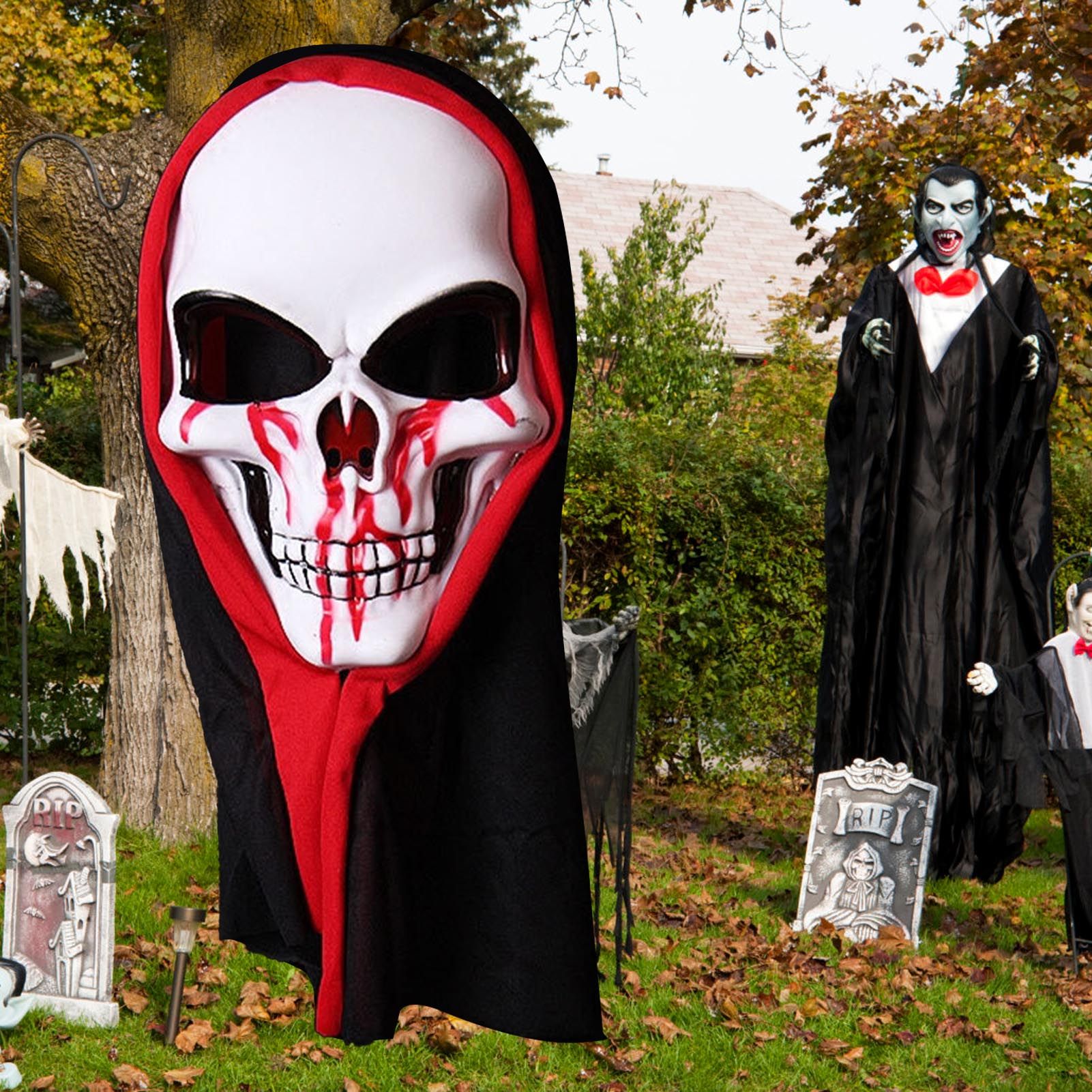 Skull Mask Skeleton Scary Ghost Death High Elastic Breathable Unisex Halloween view 6