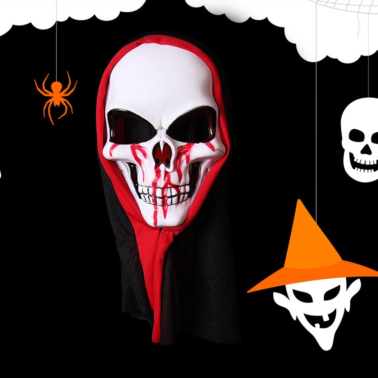Skull Mask Skeleton Scary Ghost Death High Elastic Breathable Unisex Halloween view 12