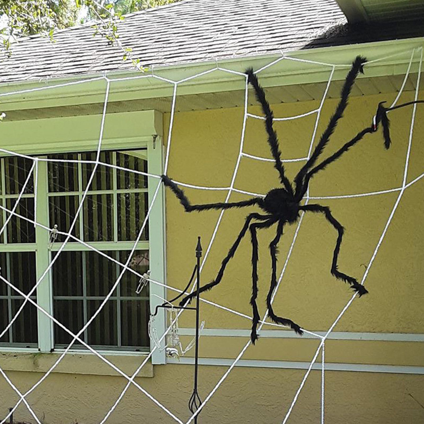 Giant Fake Spider Lifelike Halloween Posable Black Soft Hairy Fake Spiders view 8