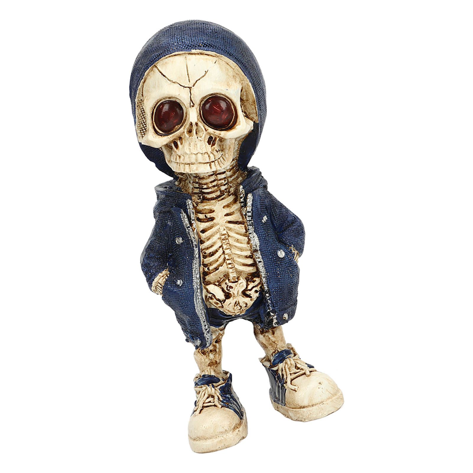 Skeleton Figurines Cool Exquisite Resin Skeleton Statue for Home Party Desk view 7