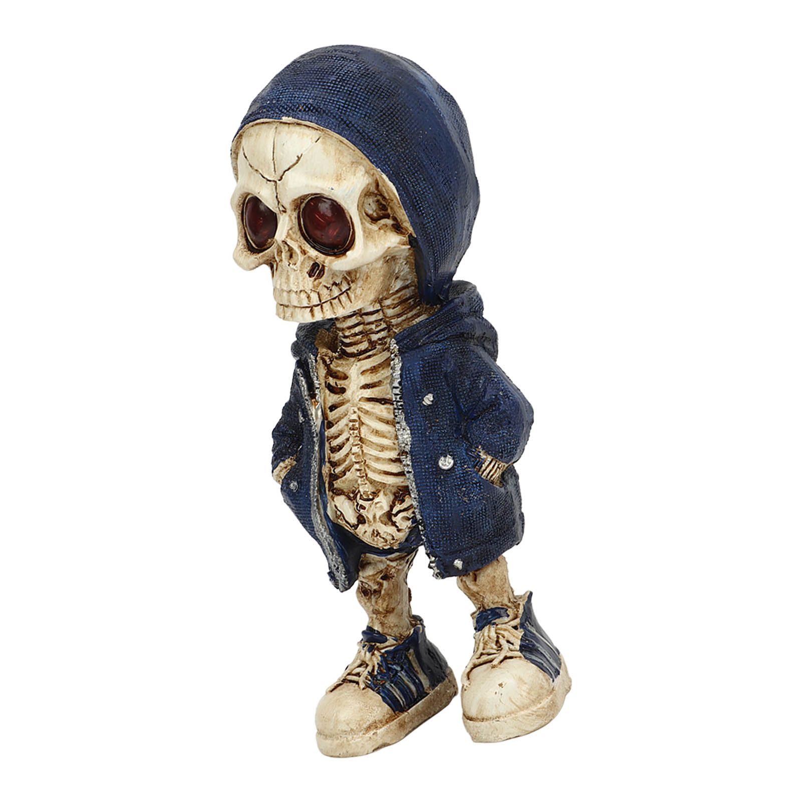Skeleton Figurines Cool Exquisite Resin Skeleton Statue for Home Party Desk view 8