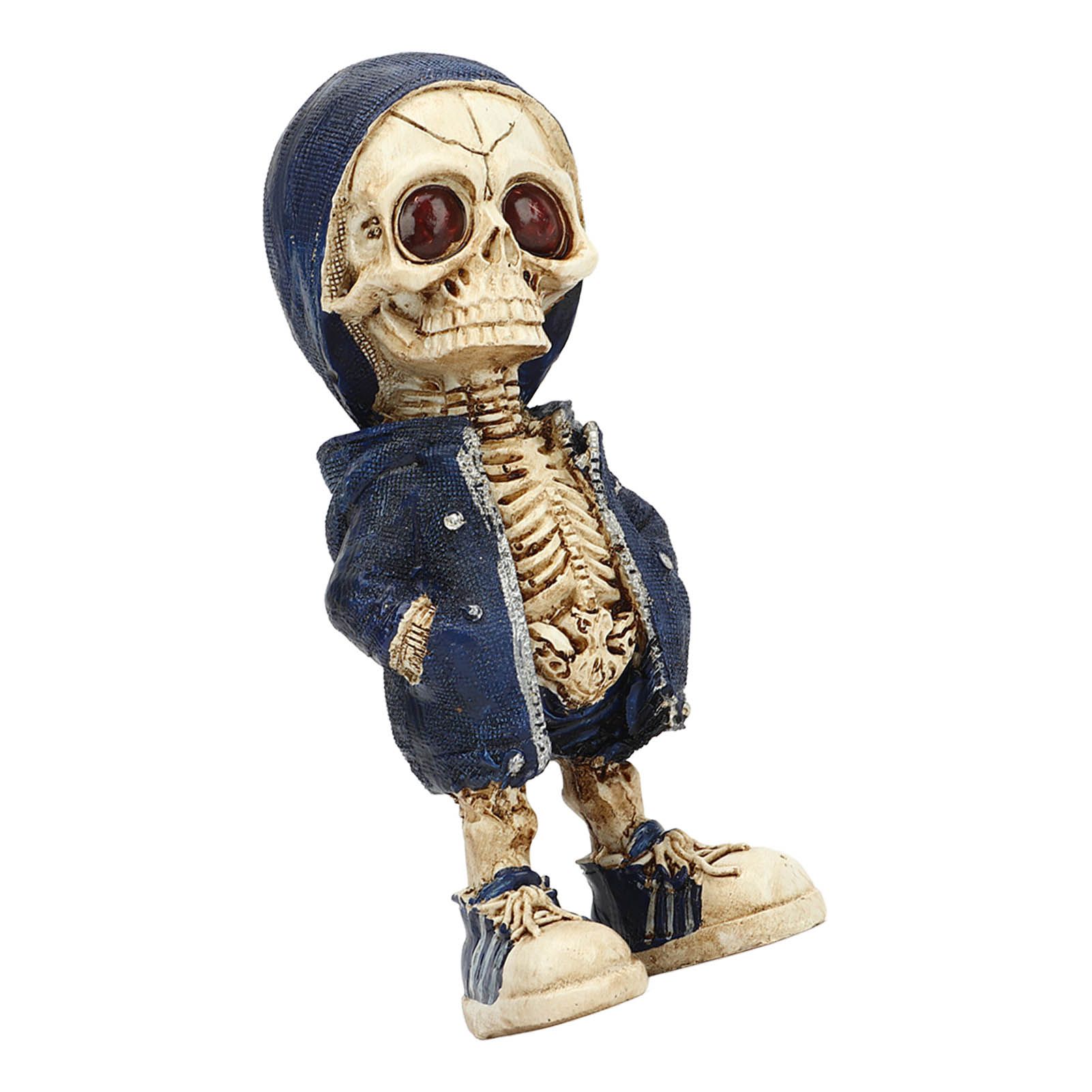 Skeleton Figurines Cool Exquisite Resin Skeleton Statue for Home Party Desk view 10