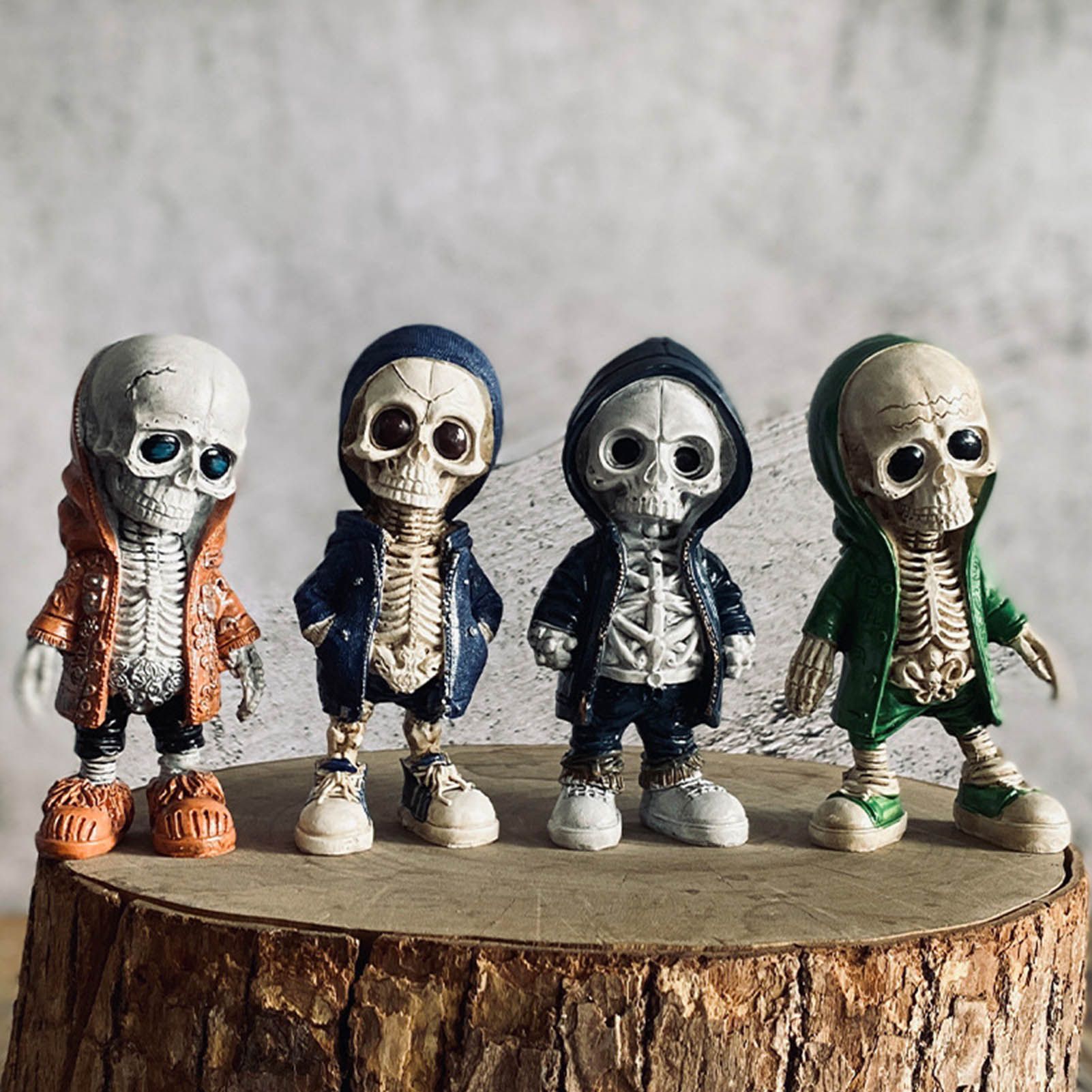 Skeleton Figurines Cool Exquisite Resin Skeleton Statue for Home Party Desk view 12