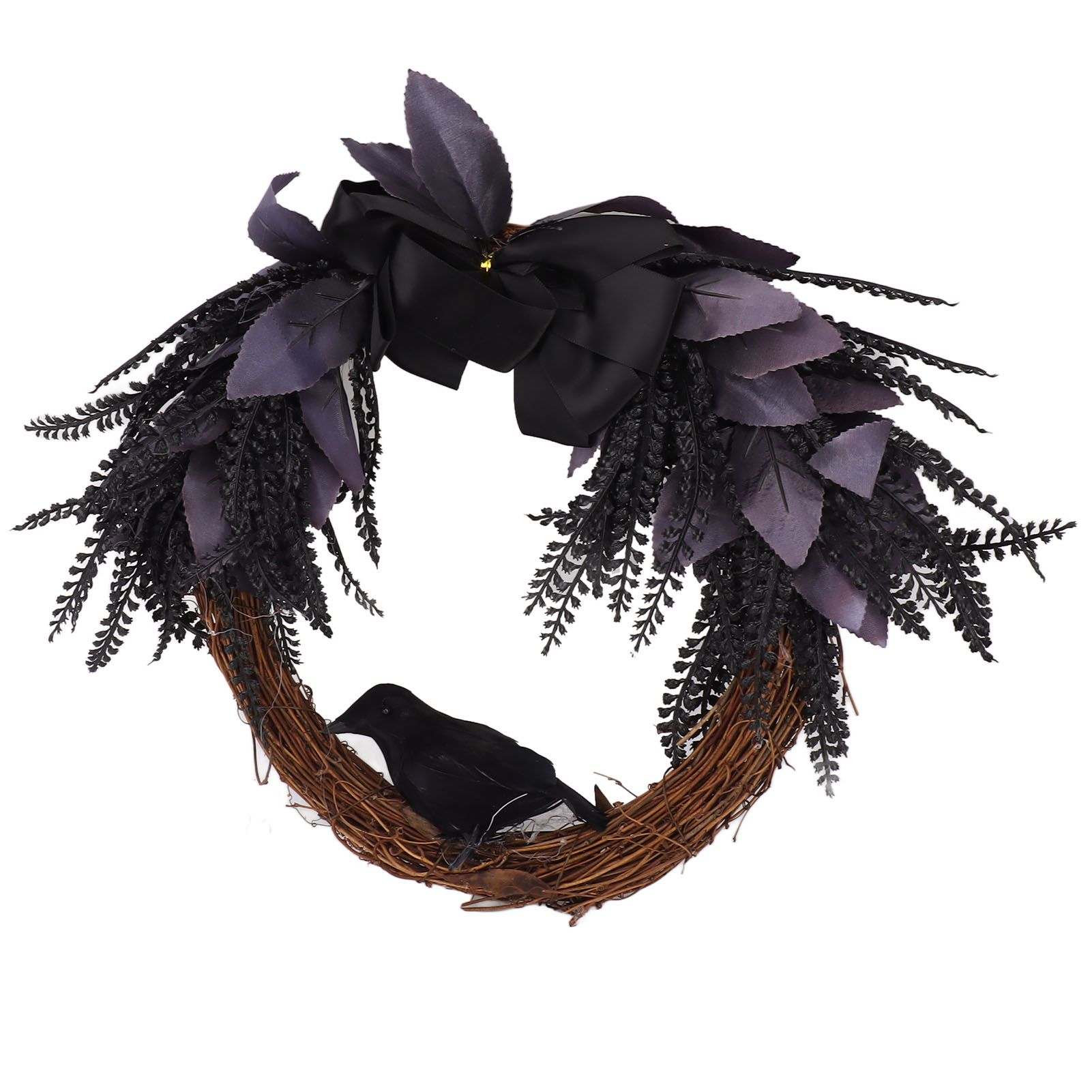 Halloween Wreath Bowknot Crow Garland Decoration Home Door Hallway Hanging Wreath view 10