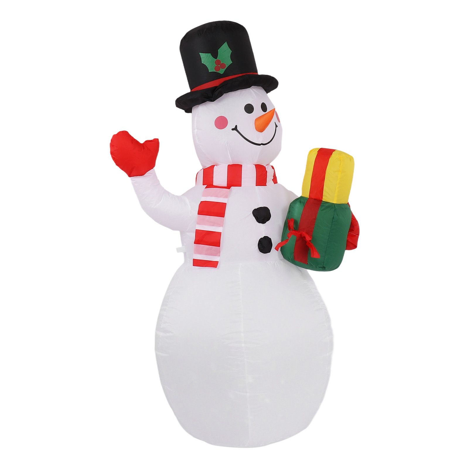 1.5m Inflatable Christmas Snowman Colorful Light Windproof Rope Automatic Blow view 2