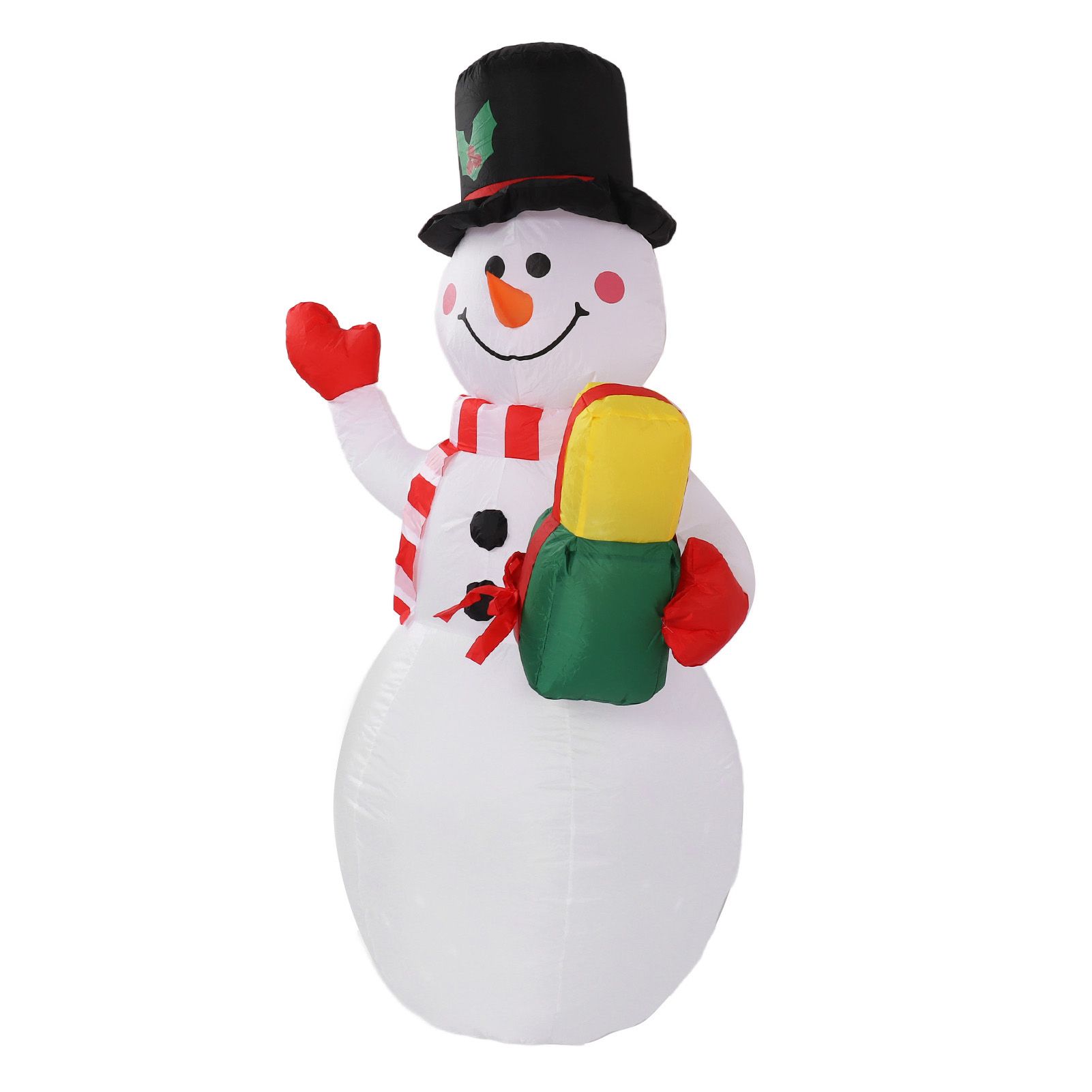 1.5m Inflatable Christmas Snowman Colorful Light Windproof Rope Automatic Blow view 3
