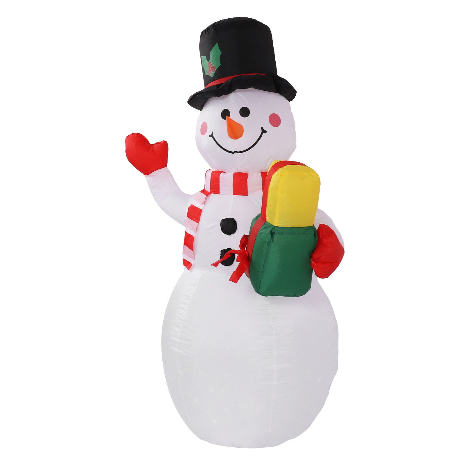 1.5m Inflatable Christmas Snowman Colorful Light Windproof Rope Automatic Blow view 4