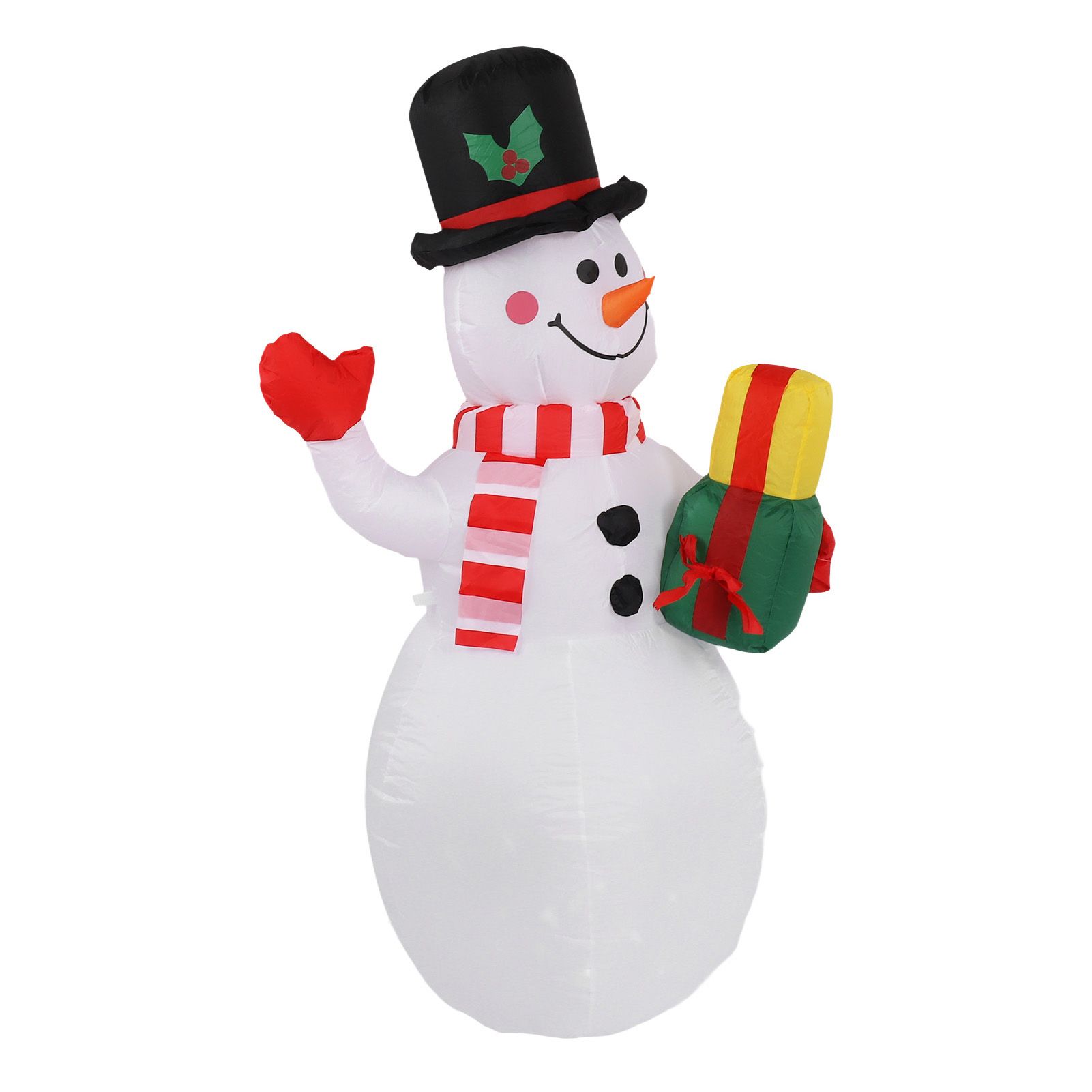 1.5m Inflatable Christmas Snowman Colorful Light Windproof Rope Automatic Blow view 5