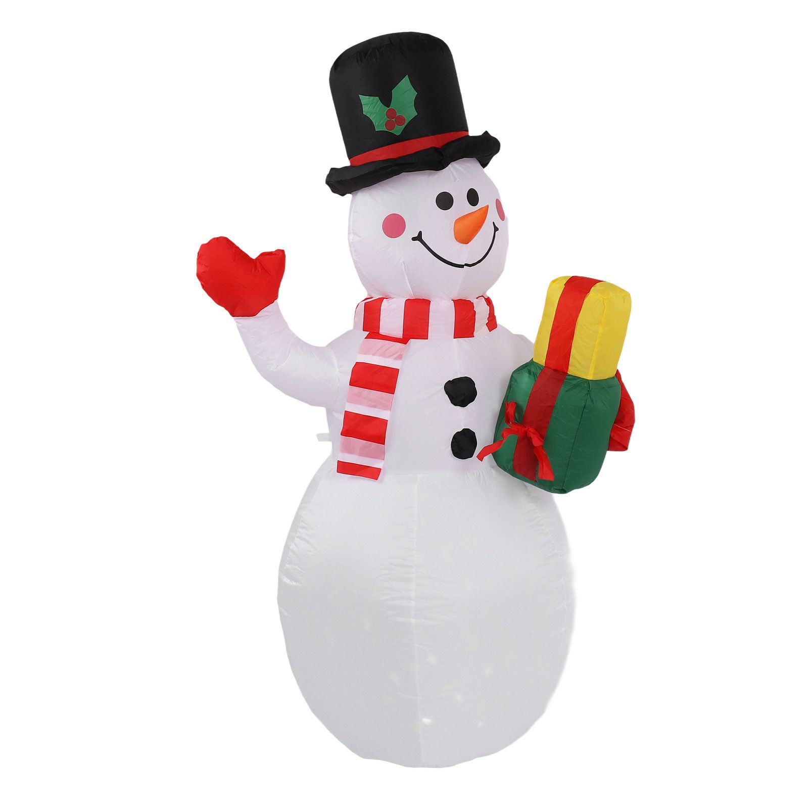 1.5m Inflatable Christmas Snowman Colorful Light Windproof Rope Automatic Blow view 6