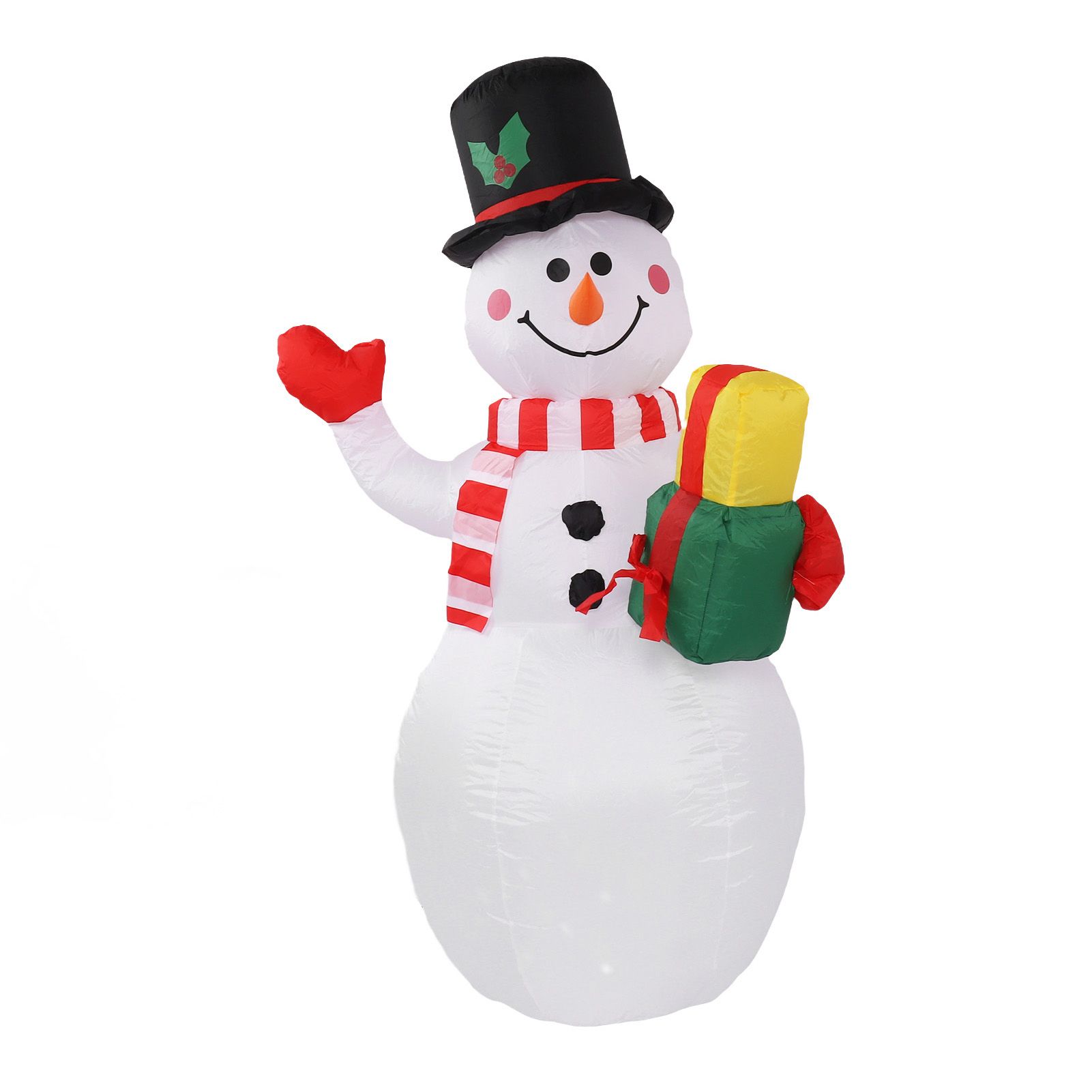 1.5m Inflatable Christmas Snowman Colorful Light Windproof Rope Automatic Blow view 7