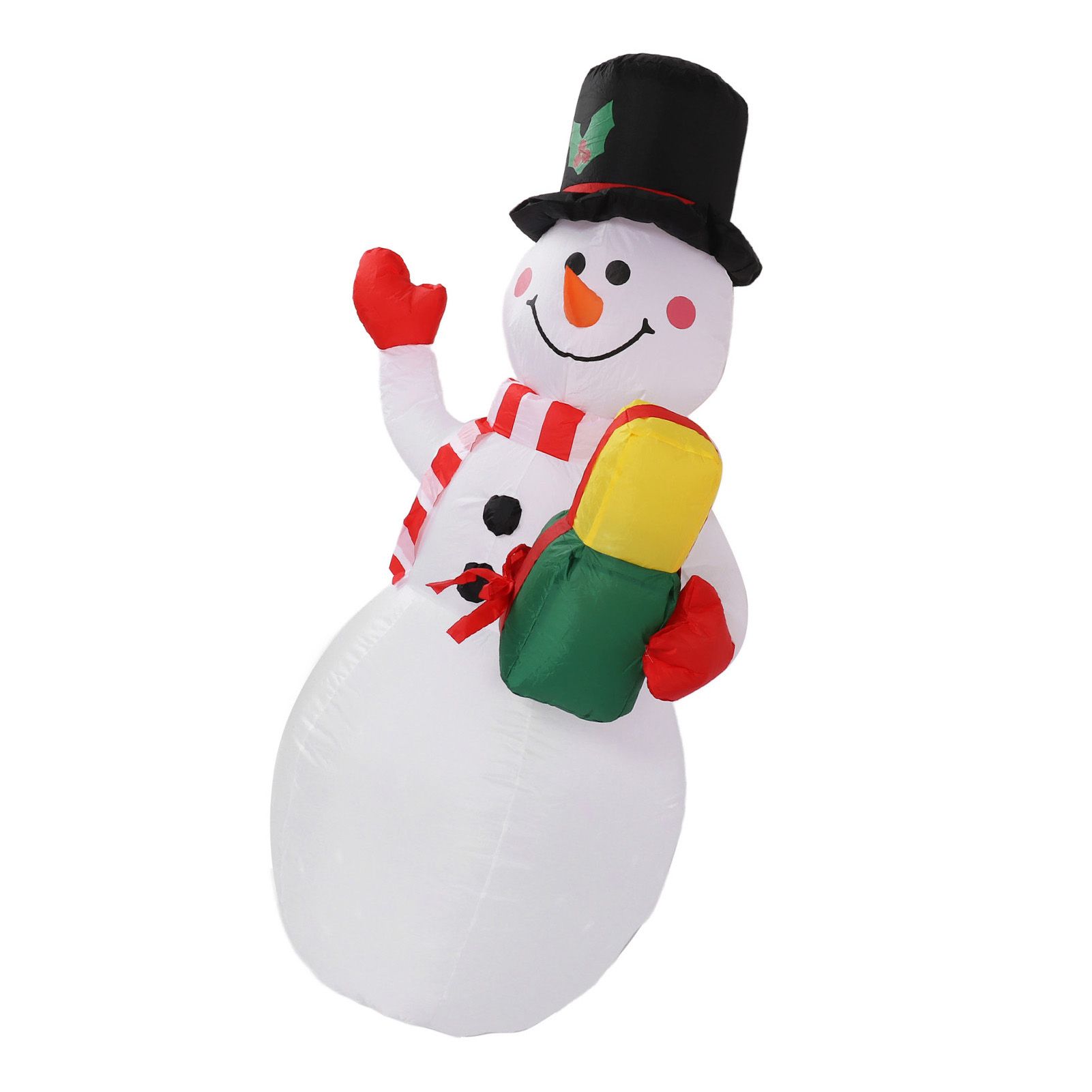 1.5m Inflatable Christmas Snowman Colorful Light Windproof Rope Automatic Blow view 9