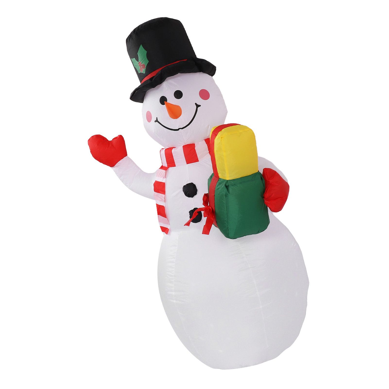 1.5m Inflatable Christmas Snowman Colorful Light Windproof Rope Automatic Blow view 10