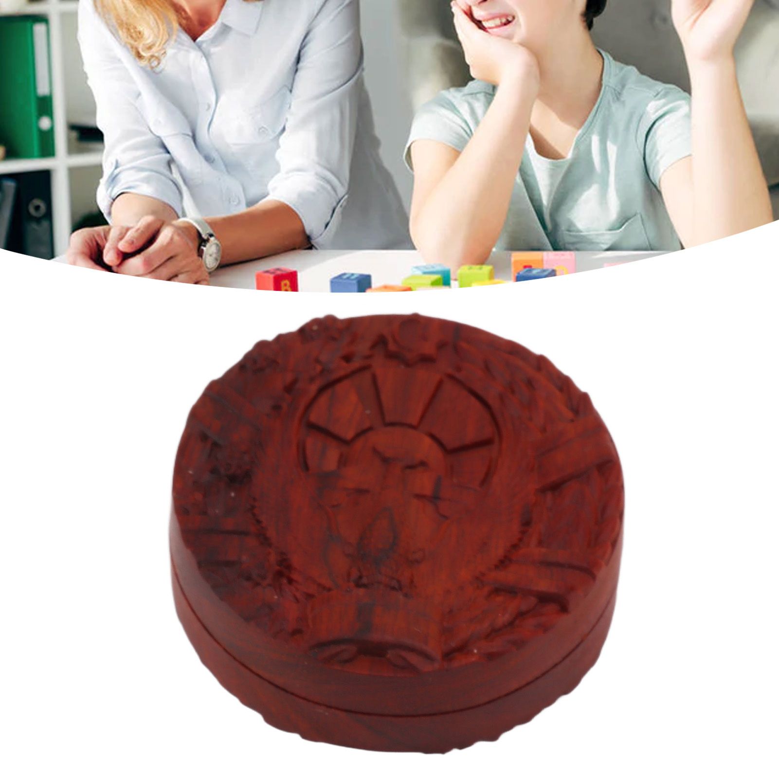 Magnetic Push Slider Stress Relief Handmade Rosewood Crafted Rotating Fidget view 11