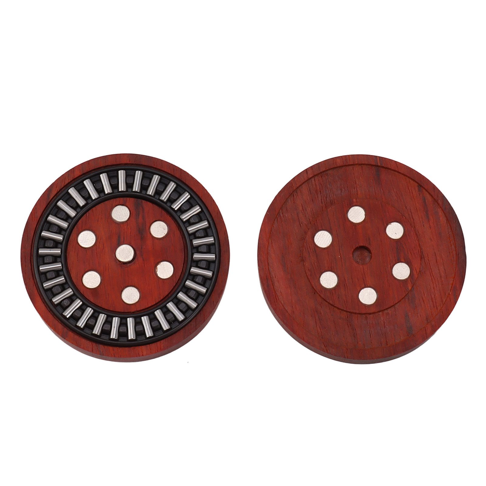 Magnetic Push Slider Stress Relief Handmade Rosewood Crafted Rotating Fidget view 4