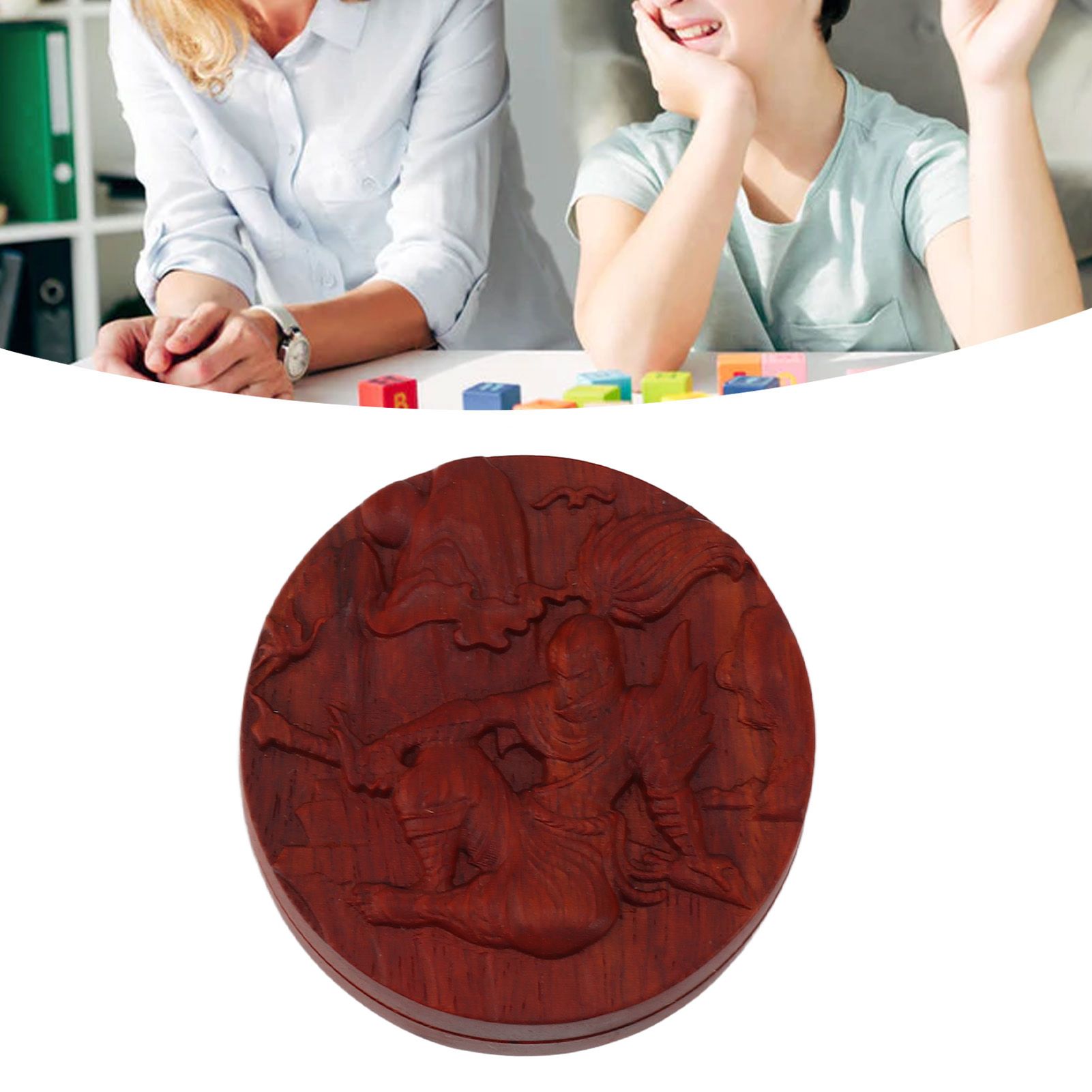 Magnetic Push Slider Stress Relief Handmade Rosewood Crafted Rotating Fidget view 11