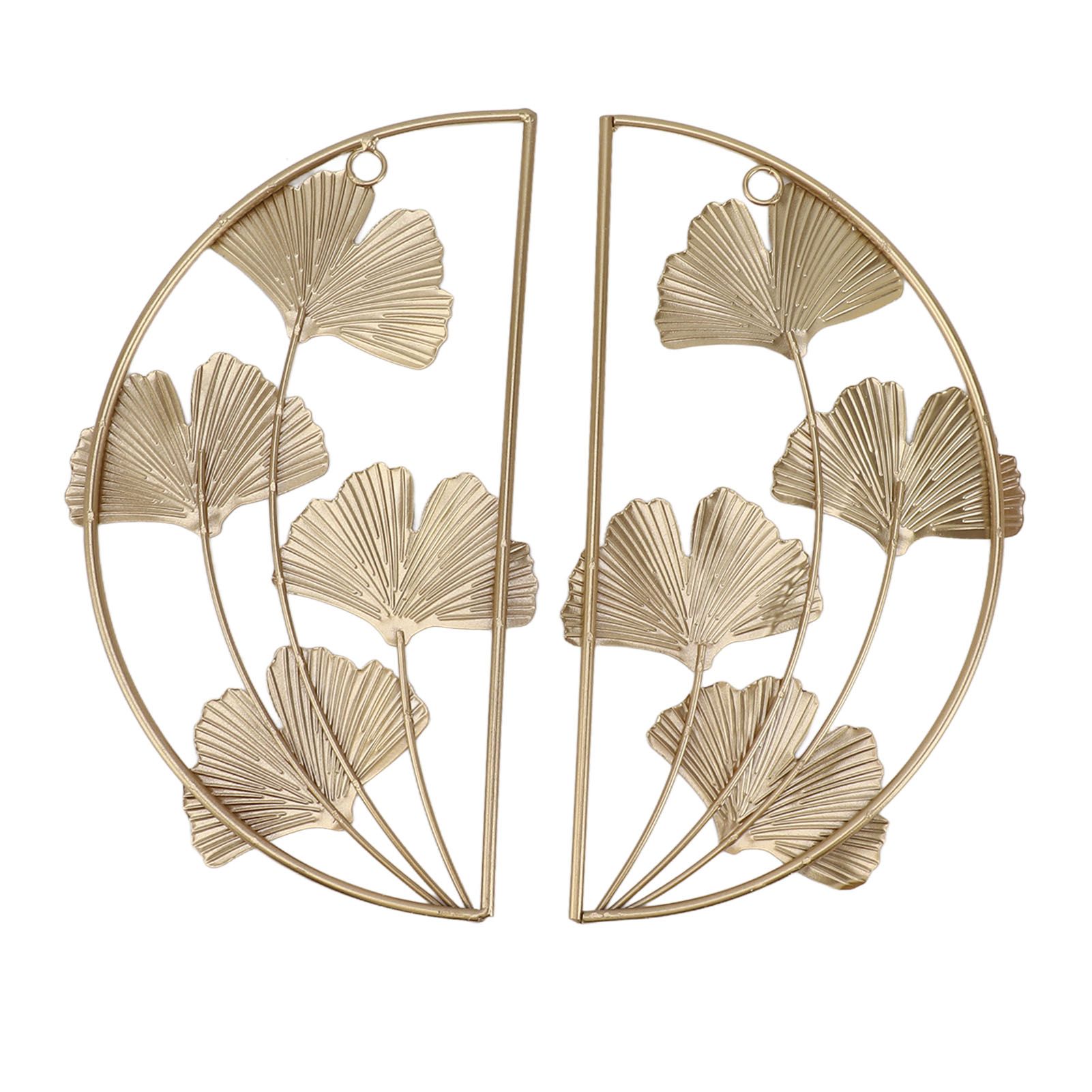 Golden Ginkgo Leaf Wall Hanging Decor Golden Iron Art Wall Sculpture Wall — image 1