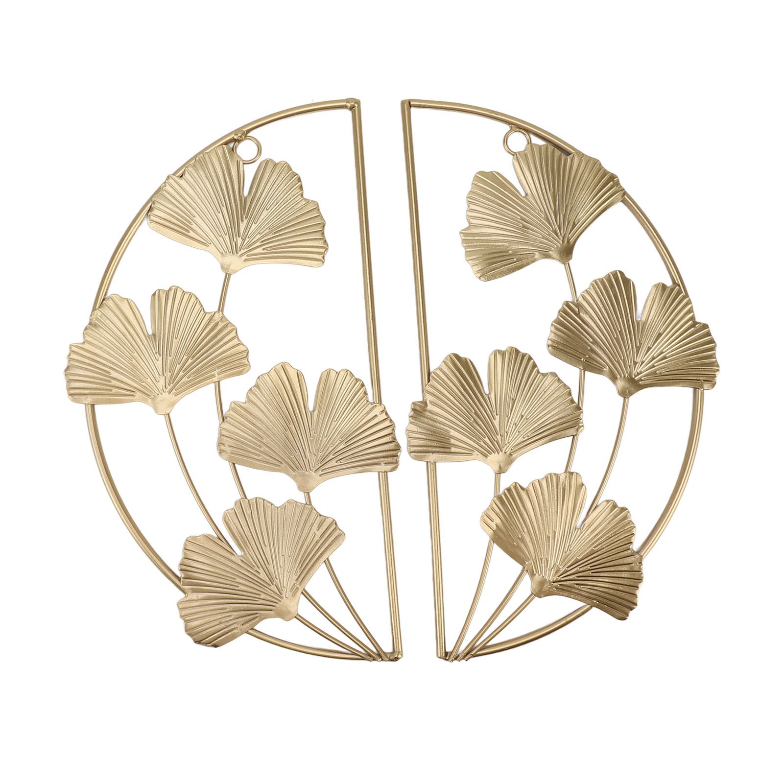 Golden Ginkgo Leaf Wall Hanging Decor Golden Iron Art Wall Sculpture Wall view 2
