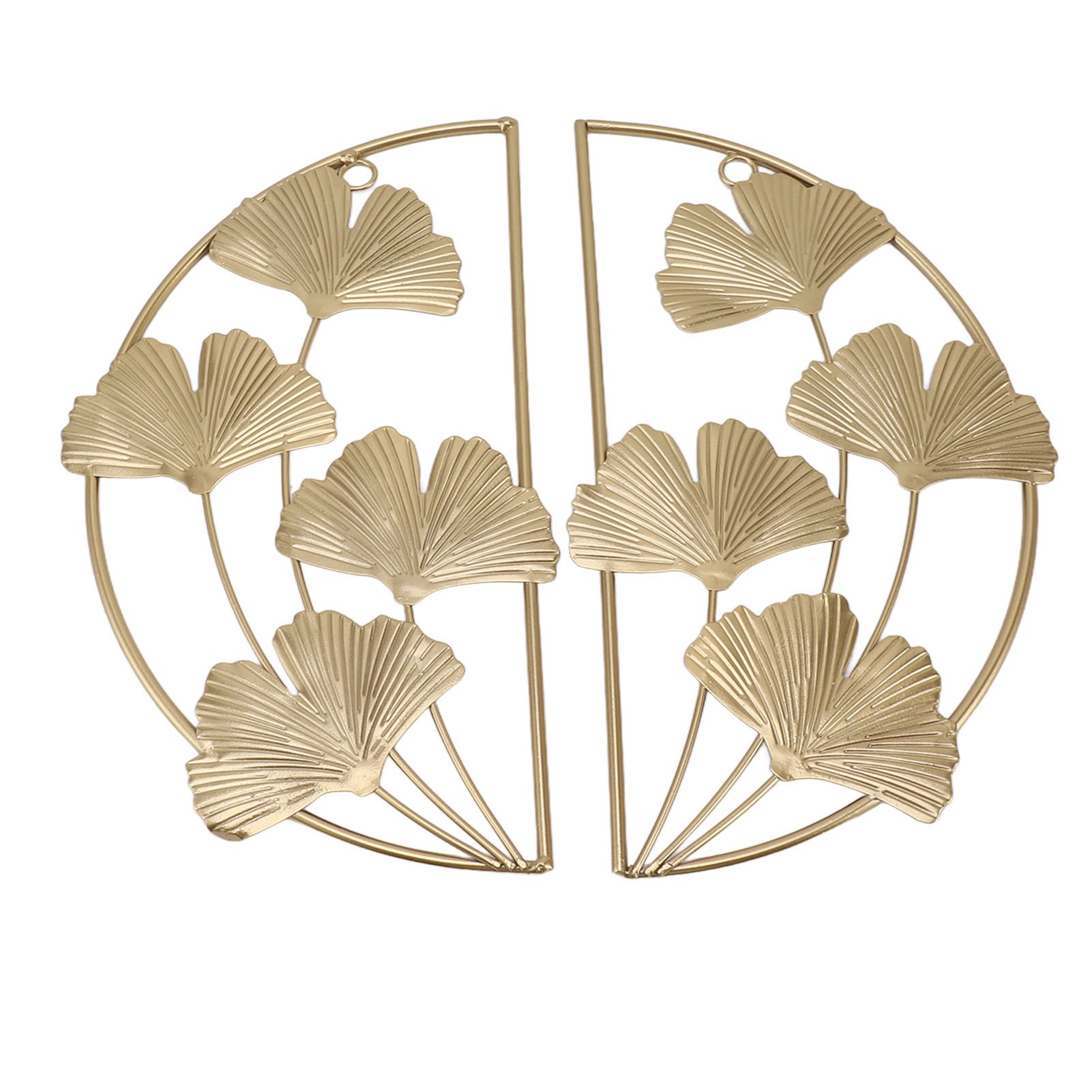 Golden Ginkgo Leaf Wall Hanging Decor Golden Iron Art Wall Sculpture Wall view 4