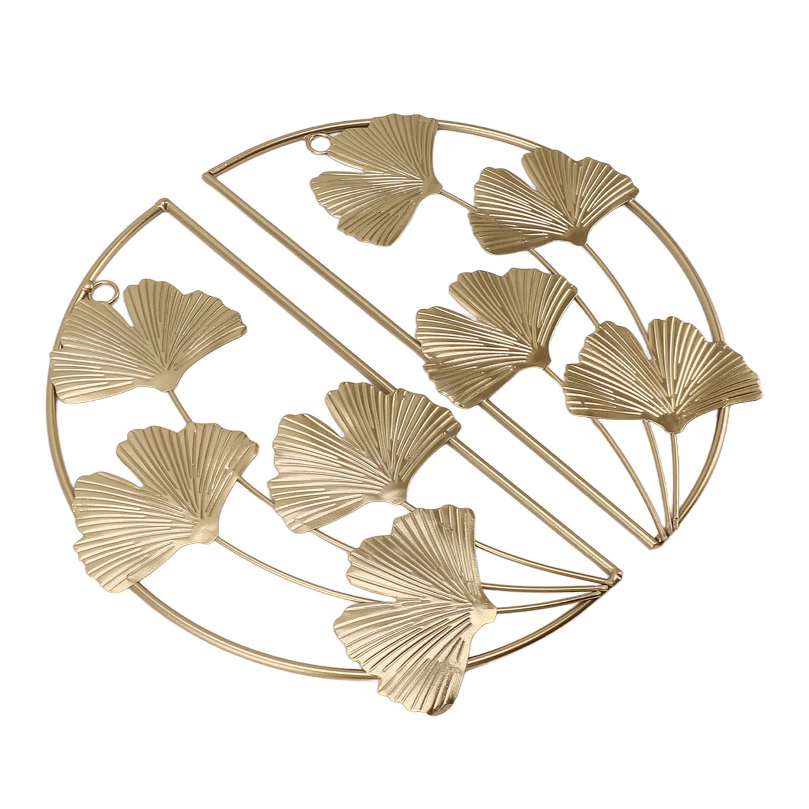 Golden Ginkgo Leaf Wall Hanging Decor Golden Iron Art Wall Sculpture Wall view 5