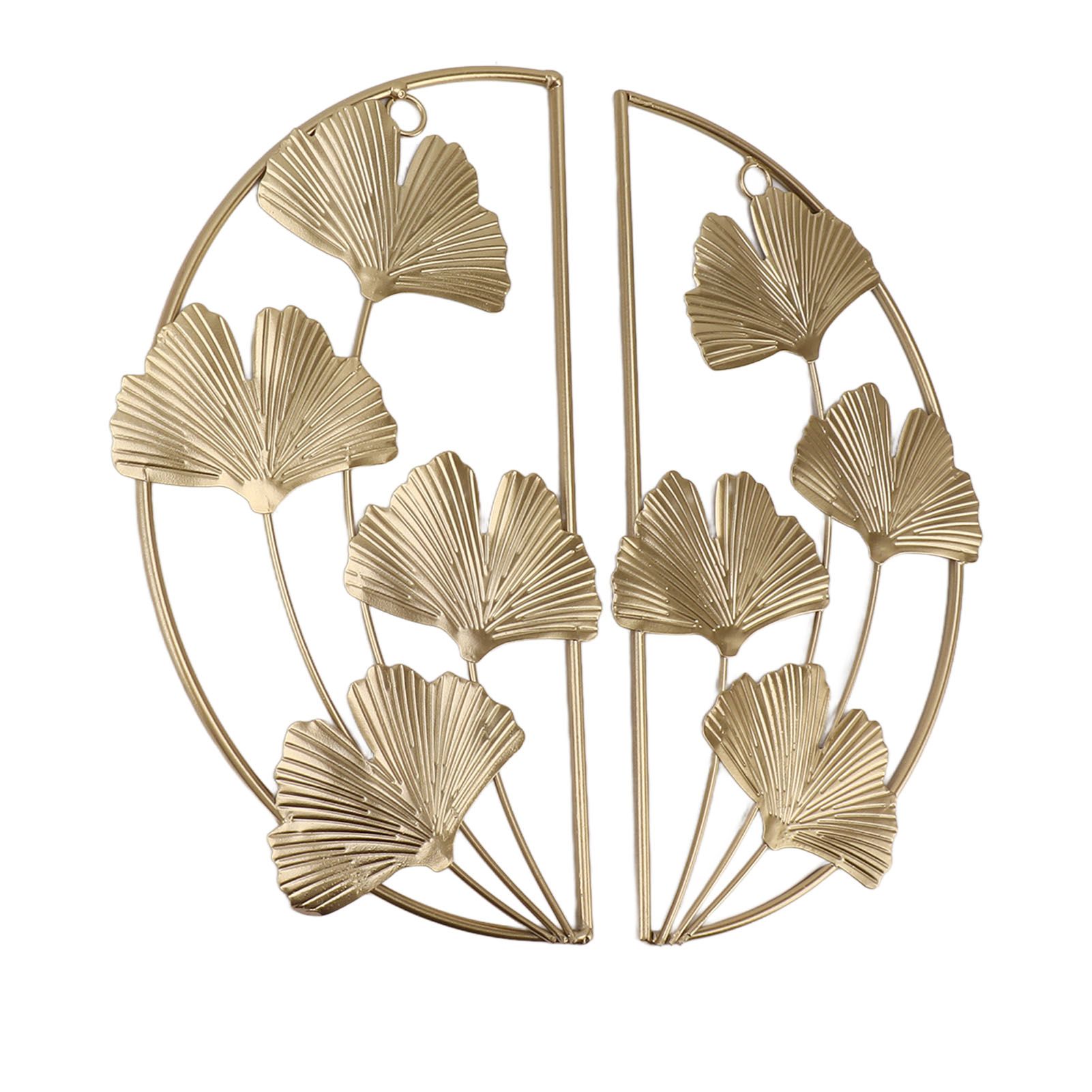 Golden Ginkgo Leaf Wall Hanging Decor Golden Iron Art Wall Sculpture Wall view 6