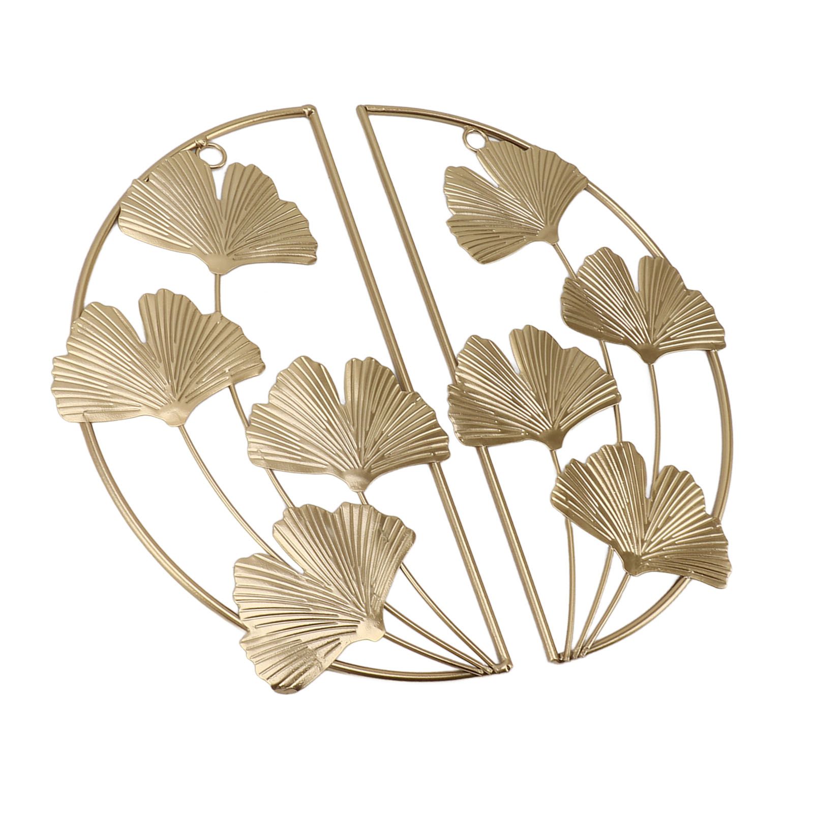 Golden Ginkgo Leaf Wall Hanging Decor Golden Iron Art Wall Sculpture Wall view 8