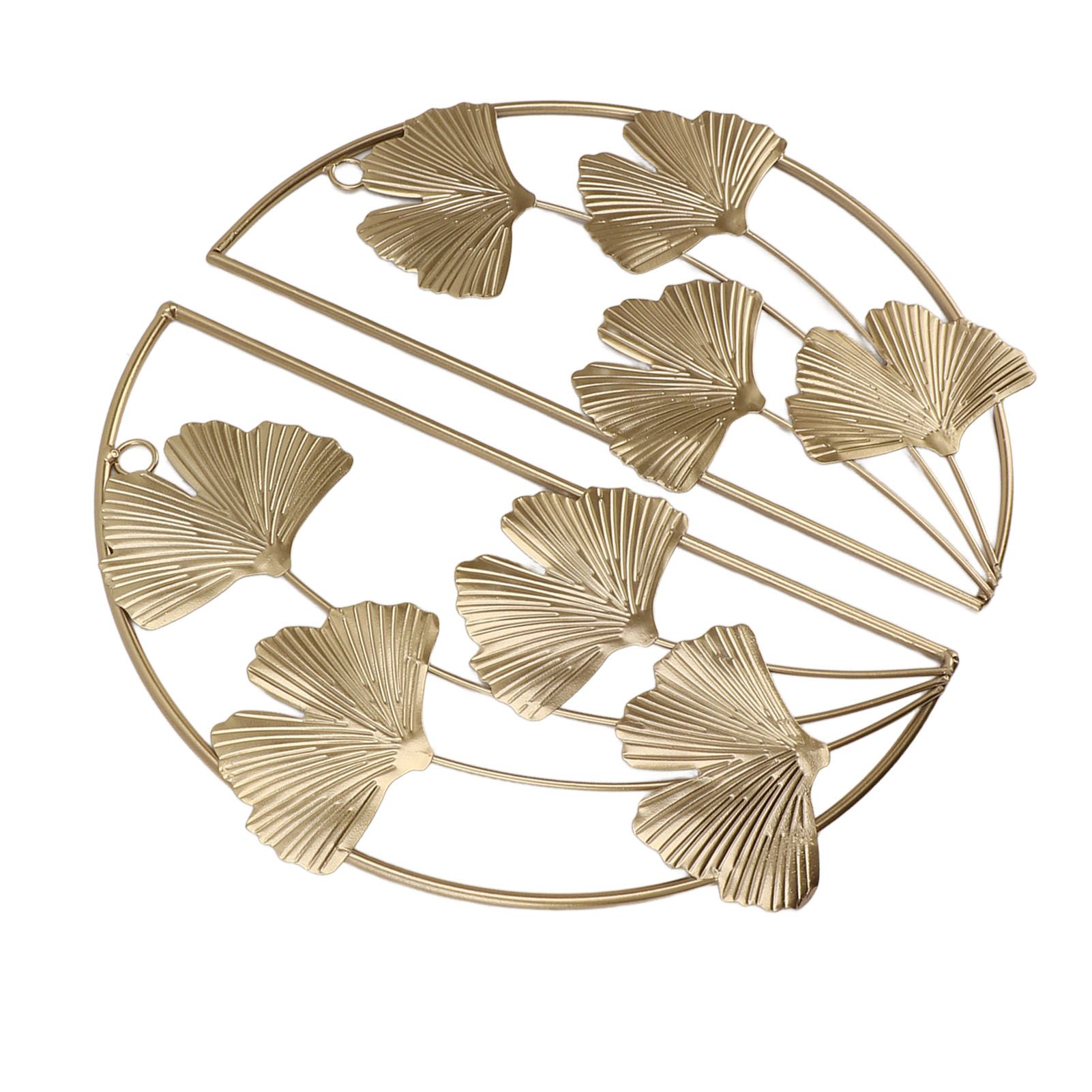 Golden Ginkgo Leaf Wall Hanging Decor Golden Iron Art Wall Sculpture Wall view 10