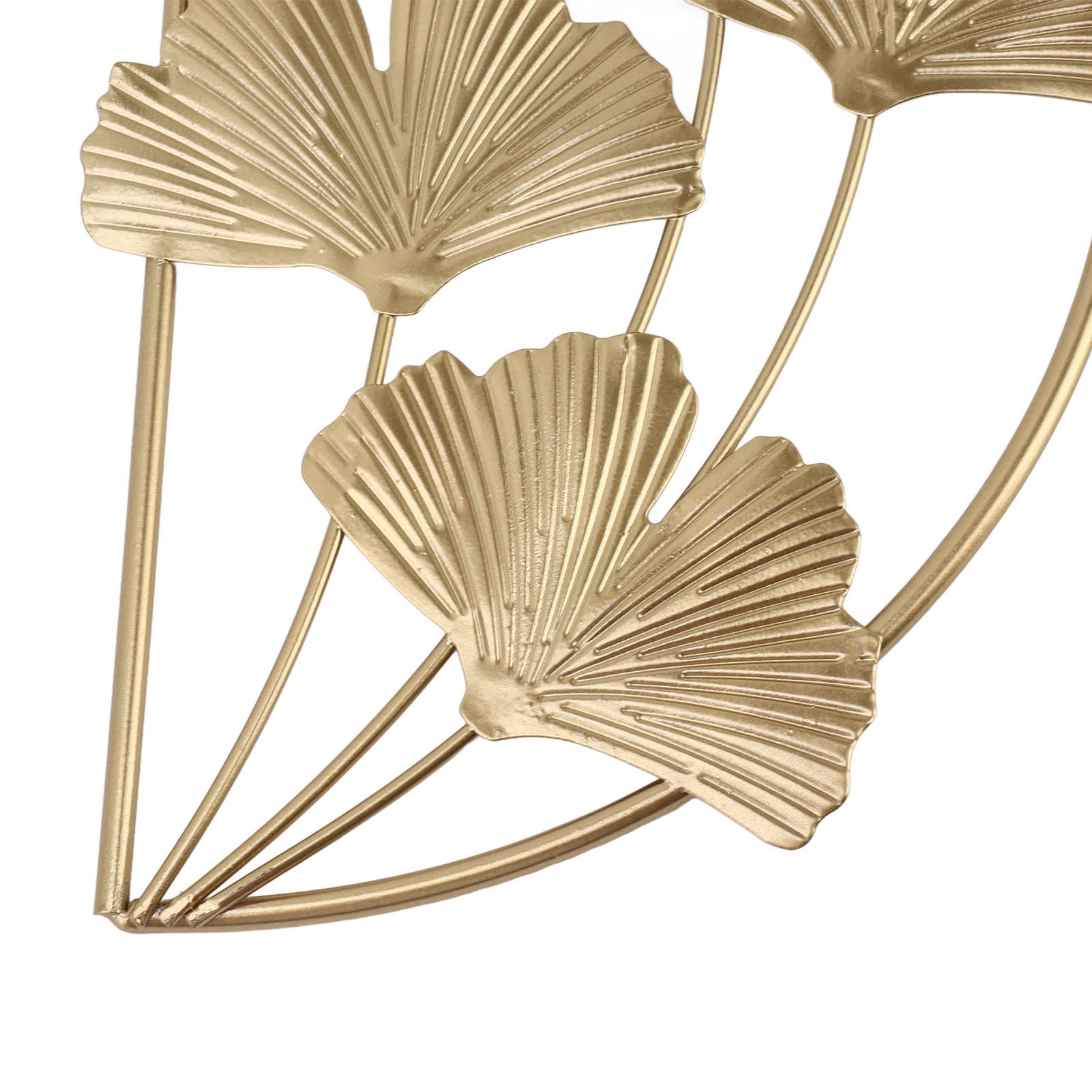 Golden Ginkgo Leaf Wall Hanging Decor Golden Iron Art Wall Sculpture Wall view 15