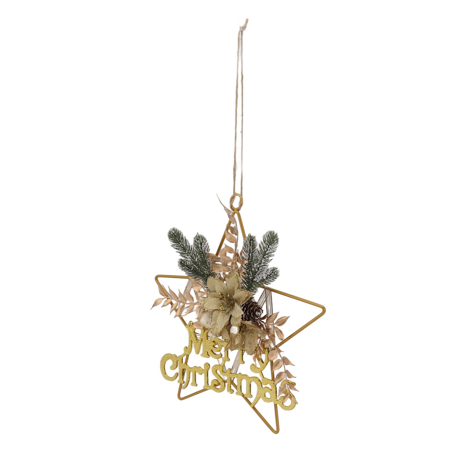 Christmas Hanging Decorative Wreath Handmade Unique Pine Cone Wall Decoration view 2