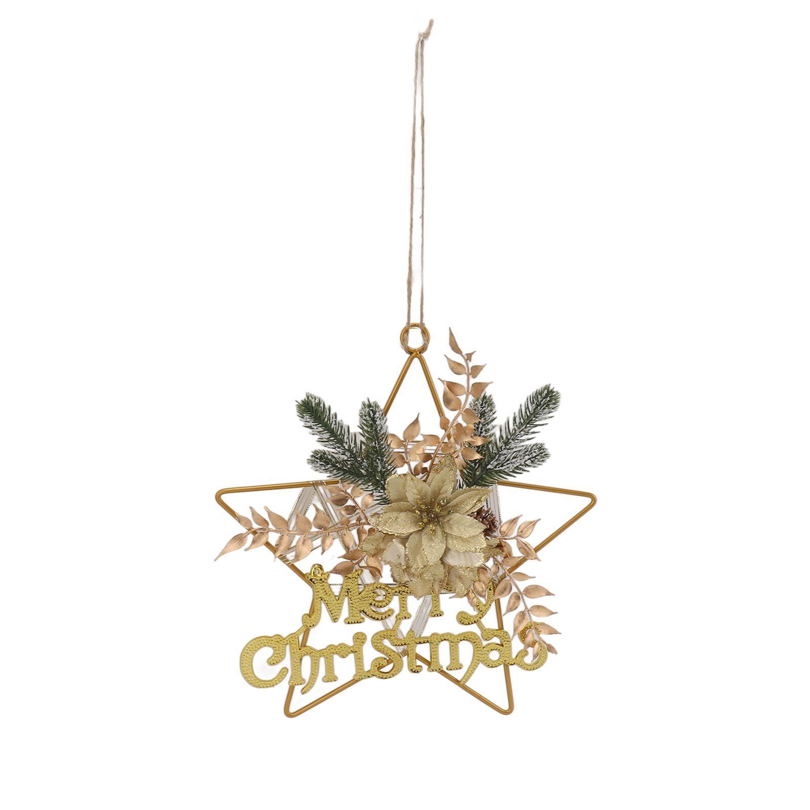 Christmas Hanging Decorative Wreath Handmade Unique Pine Cone Wall Decoration view 4