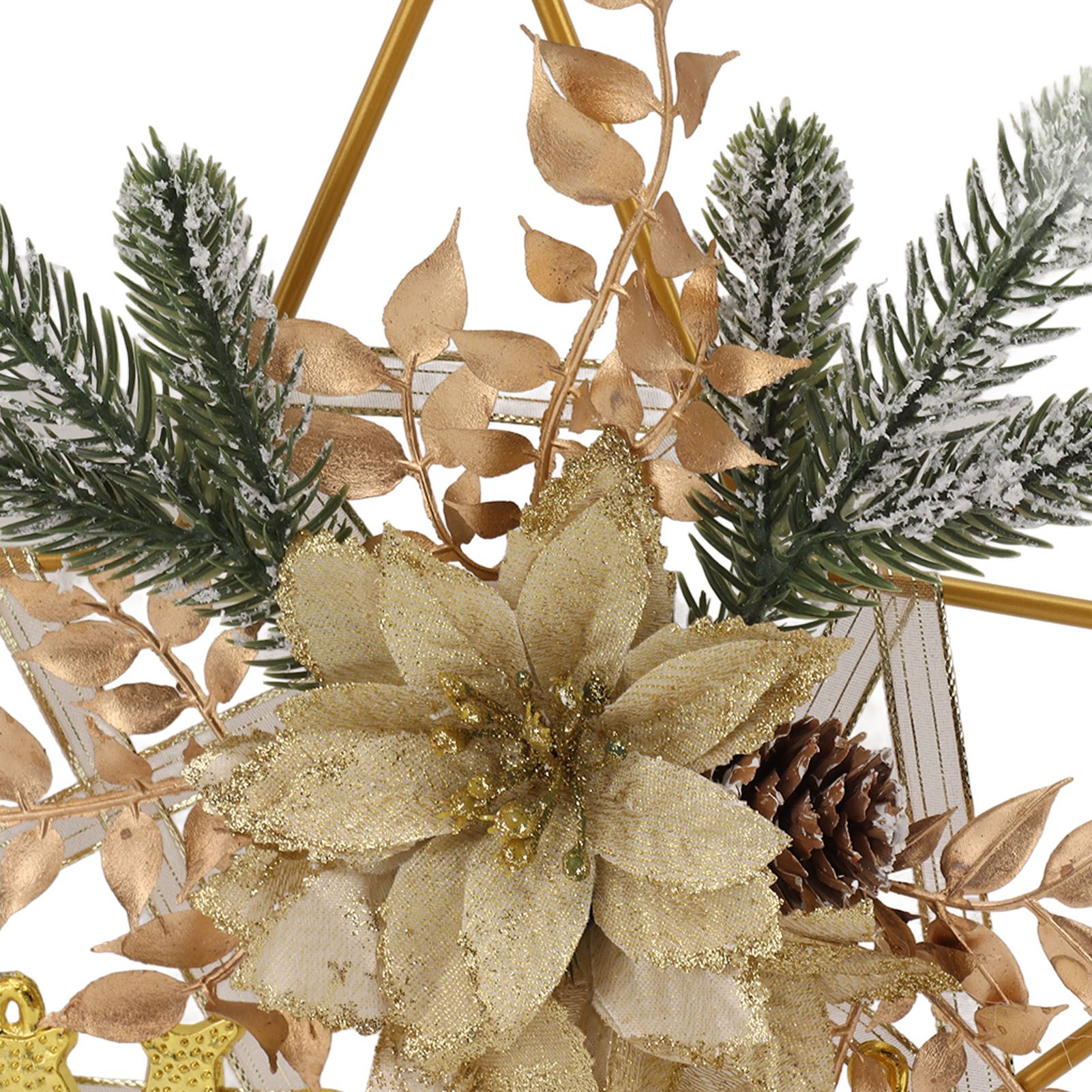 Christmas Hanging Decorative Wreath Handmade Unique Pine Cone Wall Decoration view 13