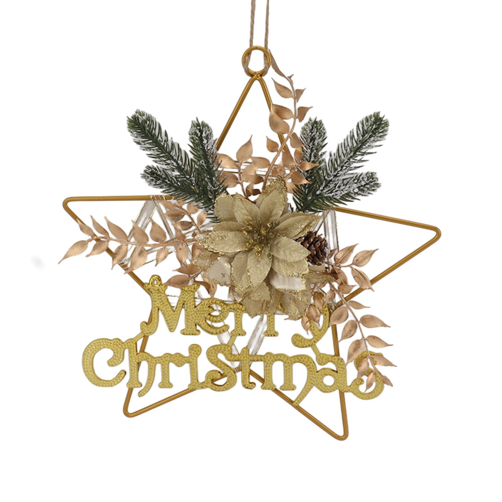 Christmas Hanging Decorative Wreath Handmade Unique Pine Cone Wall Decoration view 14