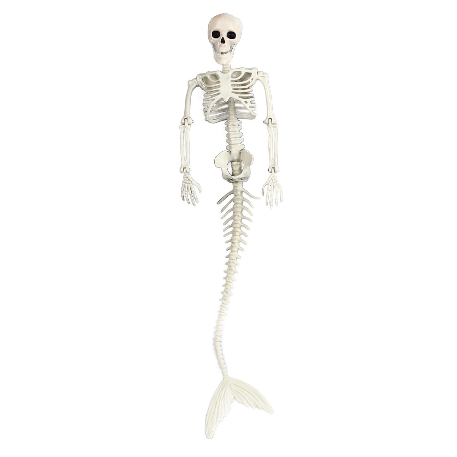 Life Size Skeleton Mermaid Halloween Outdoor Decorations Movable Posable view 5