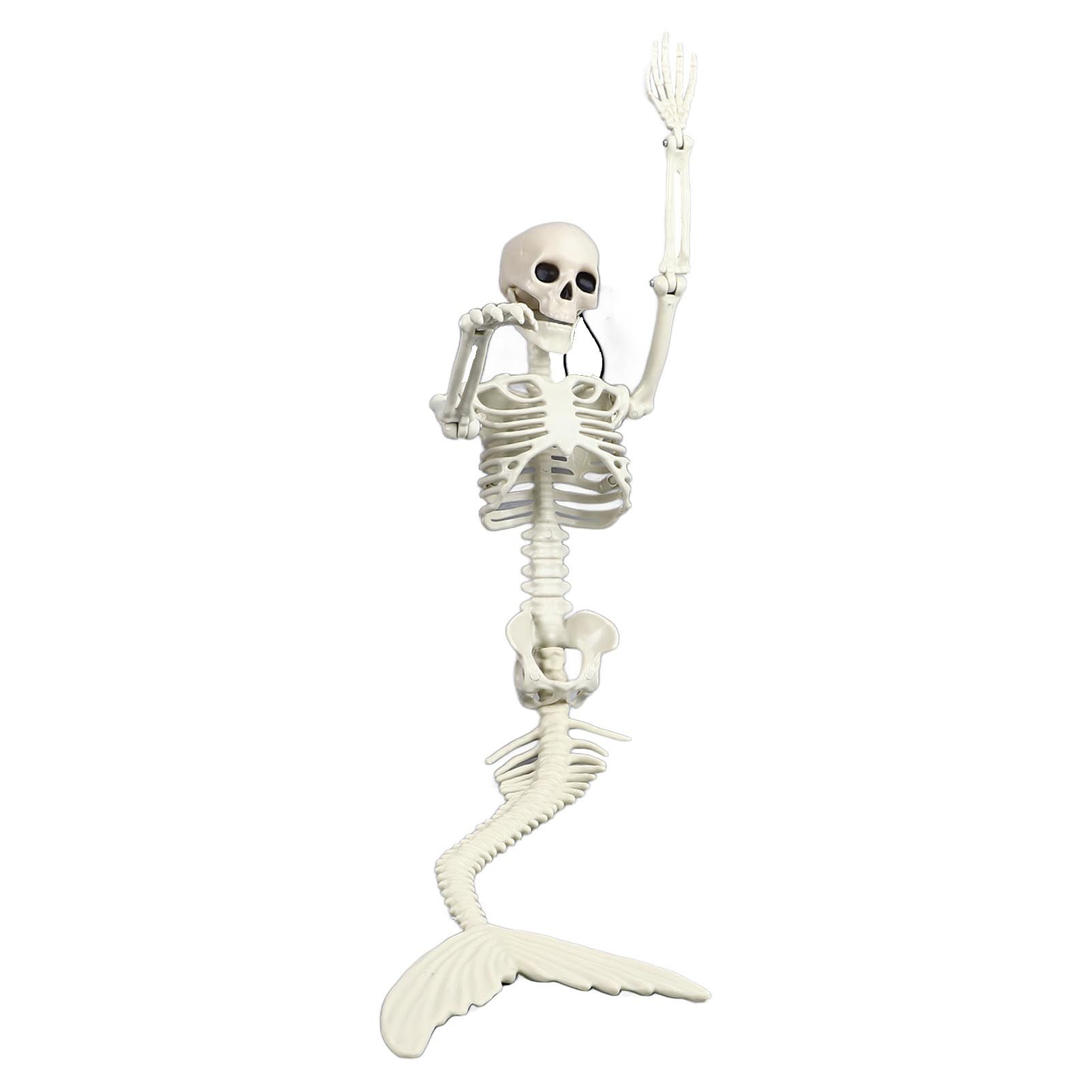Life Size Skeleton Mermaid Halloween Outdoor Decorations Movable Posable view 6