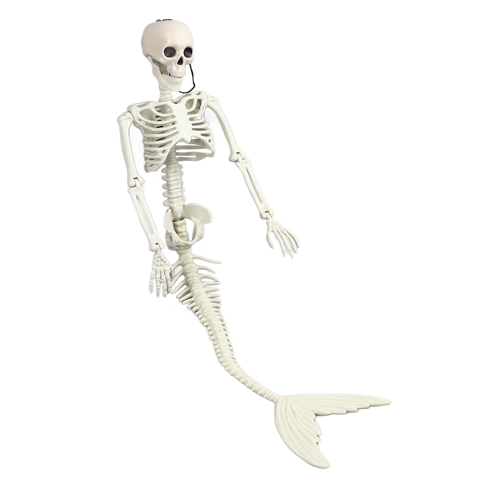 Life Size Skeleton Mermaid Halloween Outdoor Decorations Movable Posable view 7