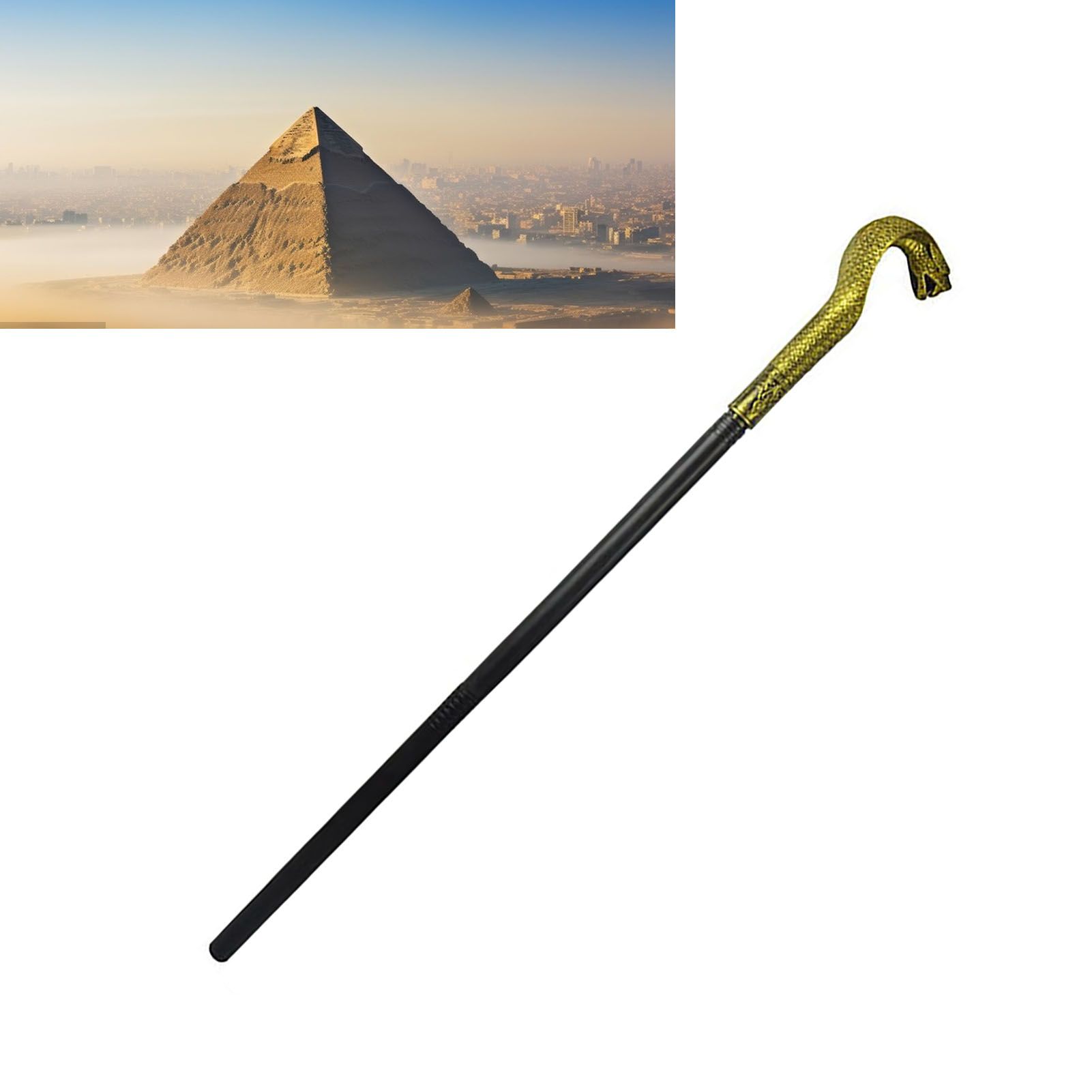 Mystical Pharaoh Accessory Ancient Egyptian Style Staff Scepter Costume view 10
