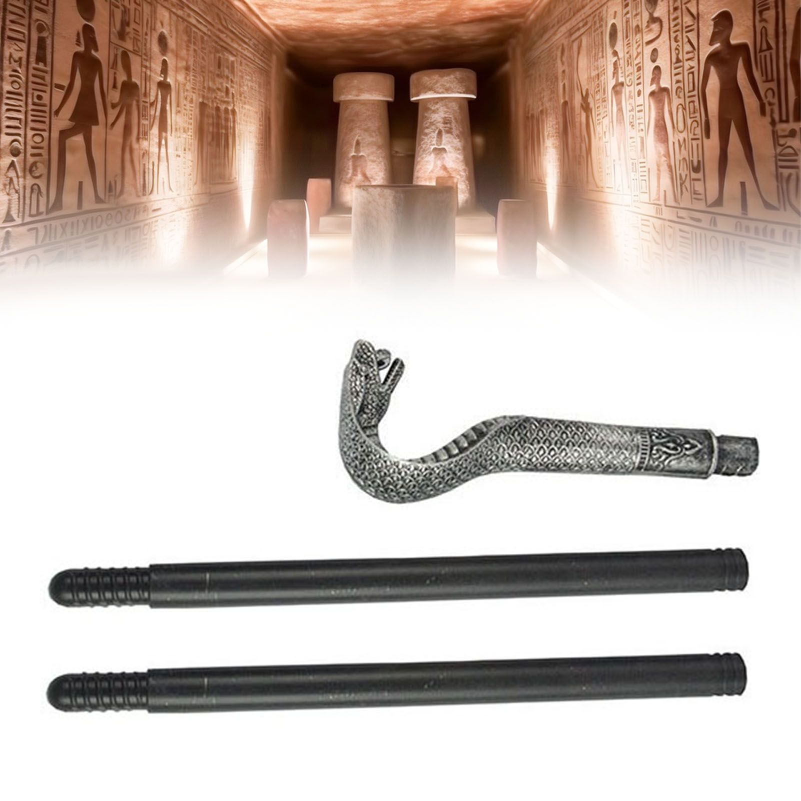 Mystical Pharaoh Accessory Ancient Egyptian Style Staff Scepter Costume view 10