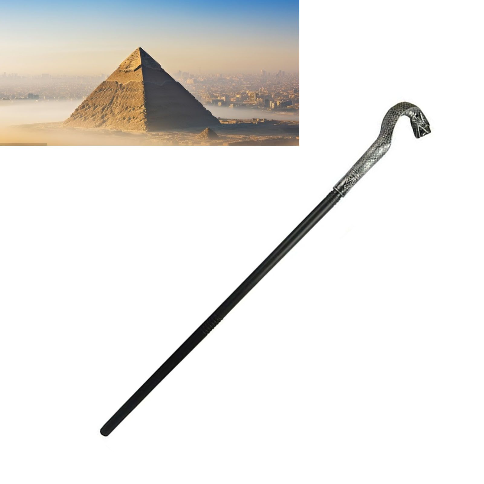 Mystical Pharaoh Accessory Ancient Egyptian Style Staff Scepter Costume view 12