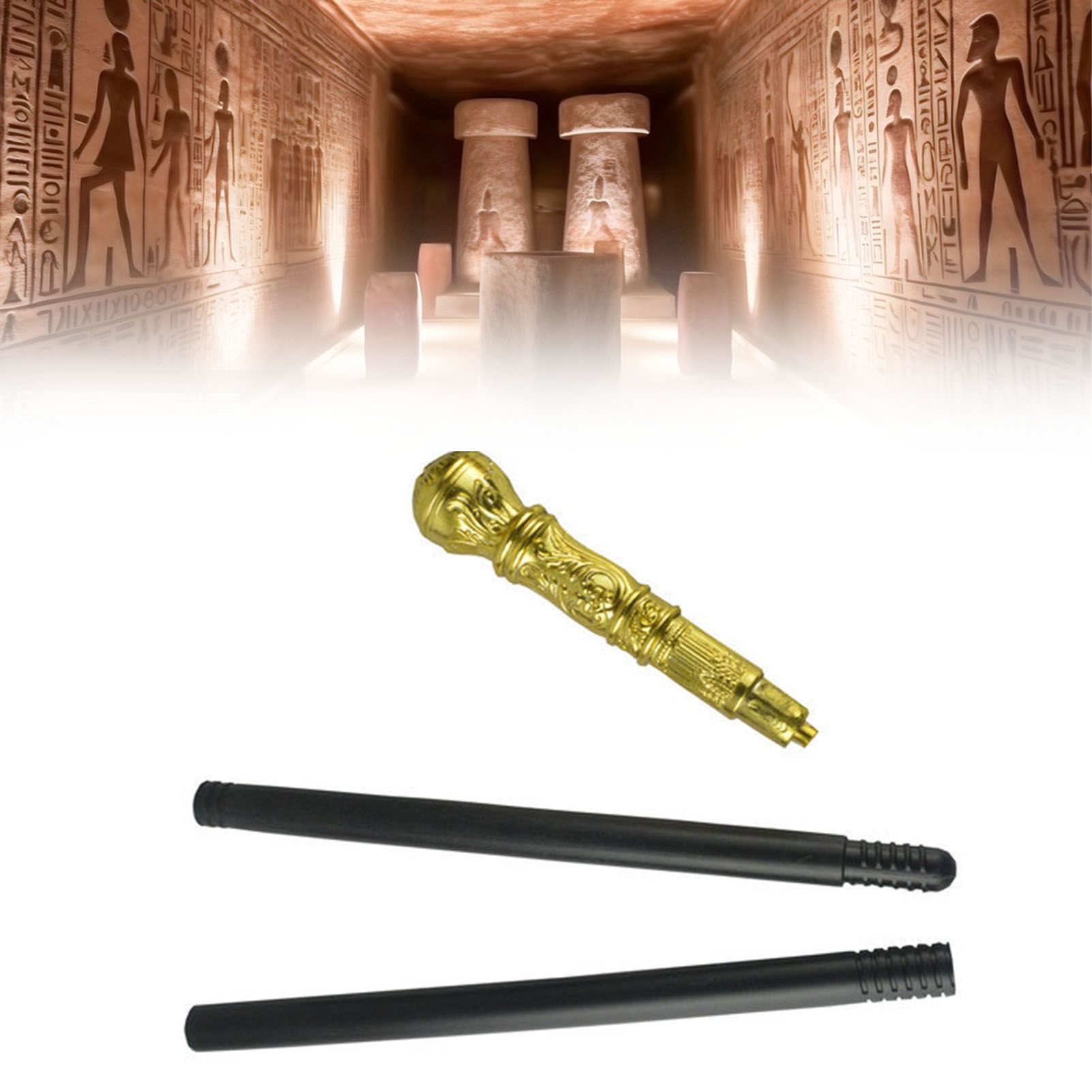 Mystical Pharaoh Accessory Ancient Egyptian Style Staff Scepter Costume view 10