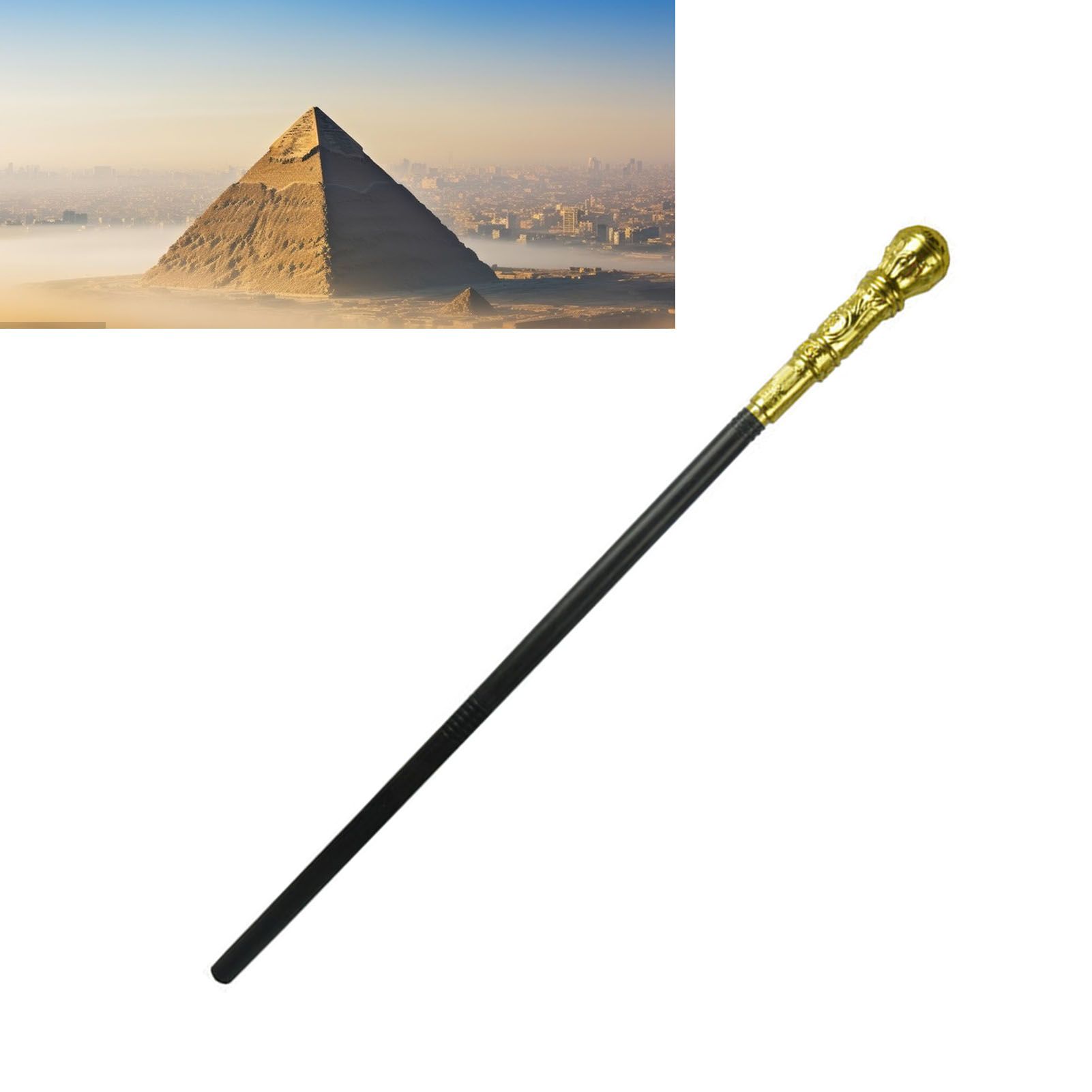 Mystical Pharaoh Accessory Ancient Egyptian Style Staff Scepter Costume view 12