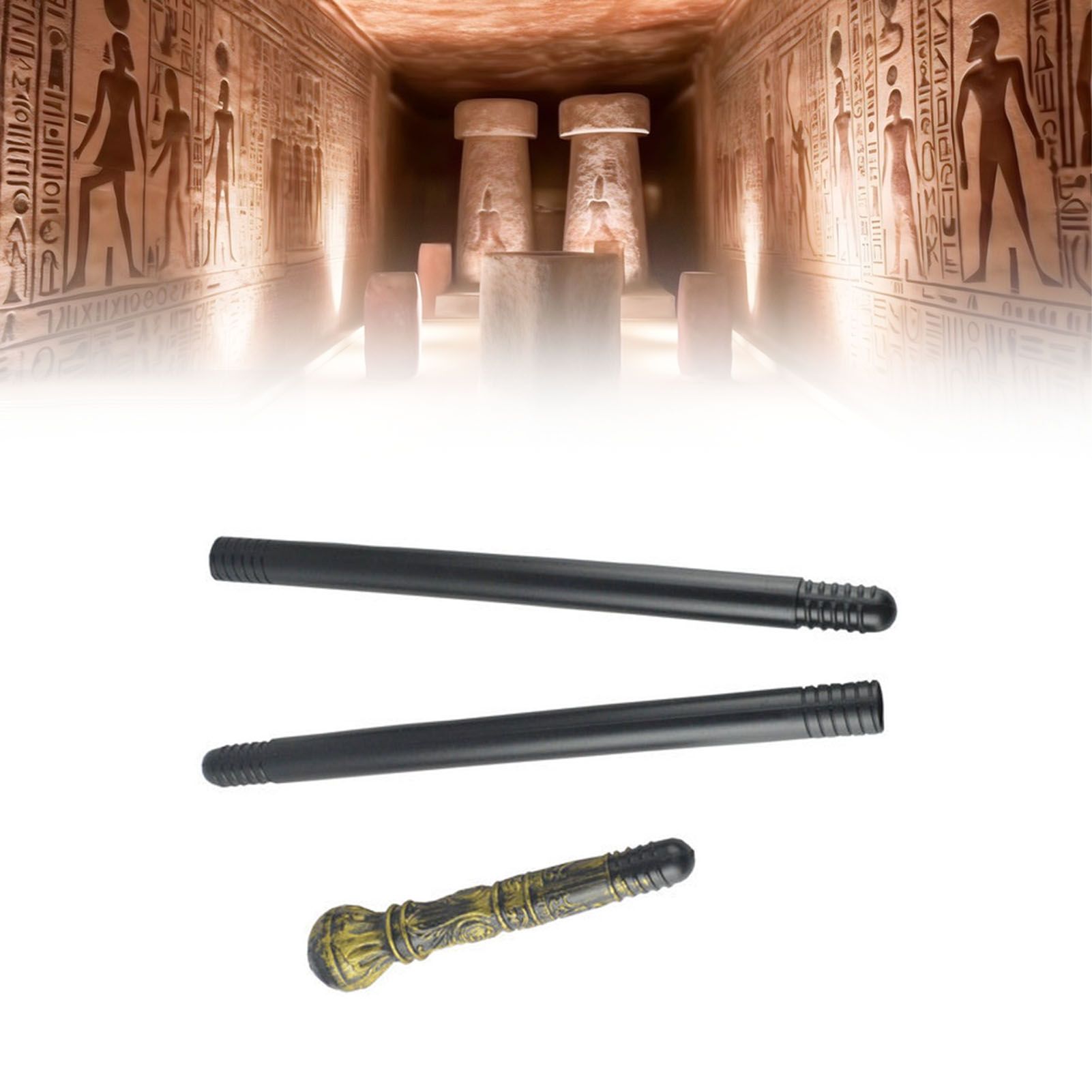 Mystical Pharaoh Accessory Ancient Egyptian Style Staff Scepter Costume view 10