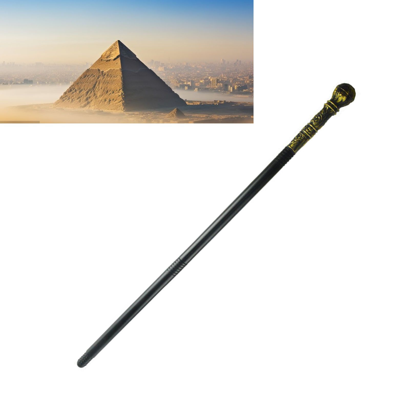 Mystical Pharaoh Accessory Ancient Egyptian Style Staff Scepter Costume view 12