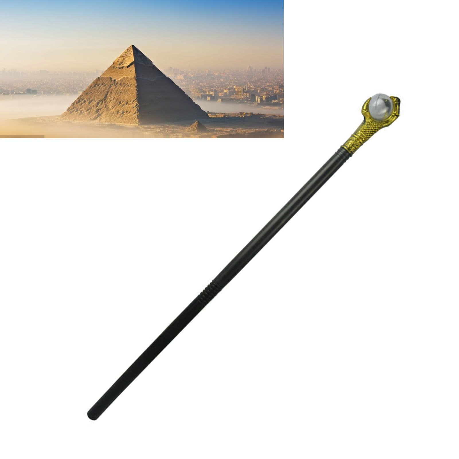 Mystical Pharaoh Accessory Ancient Egyptian Style Staff Scepter Costume view 7