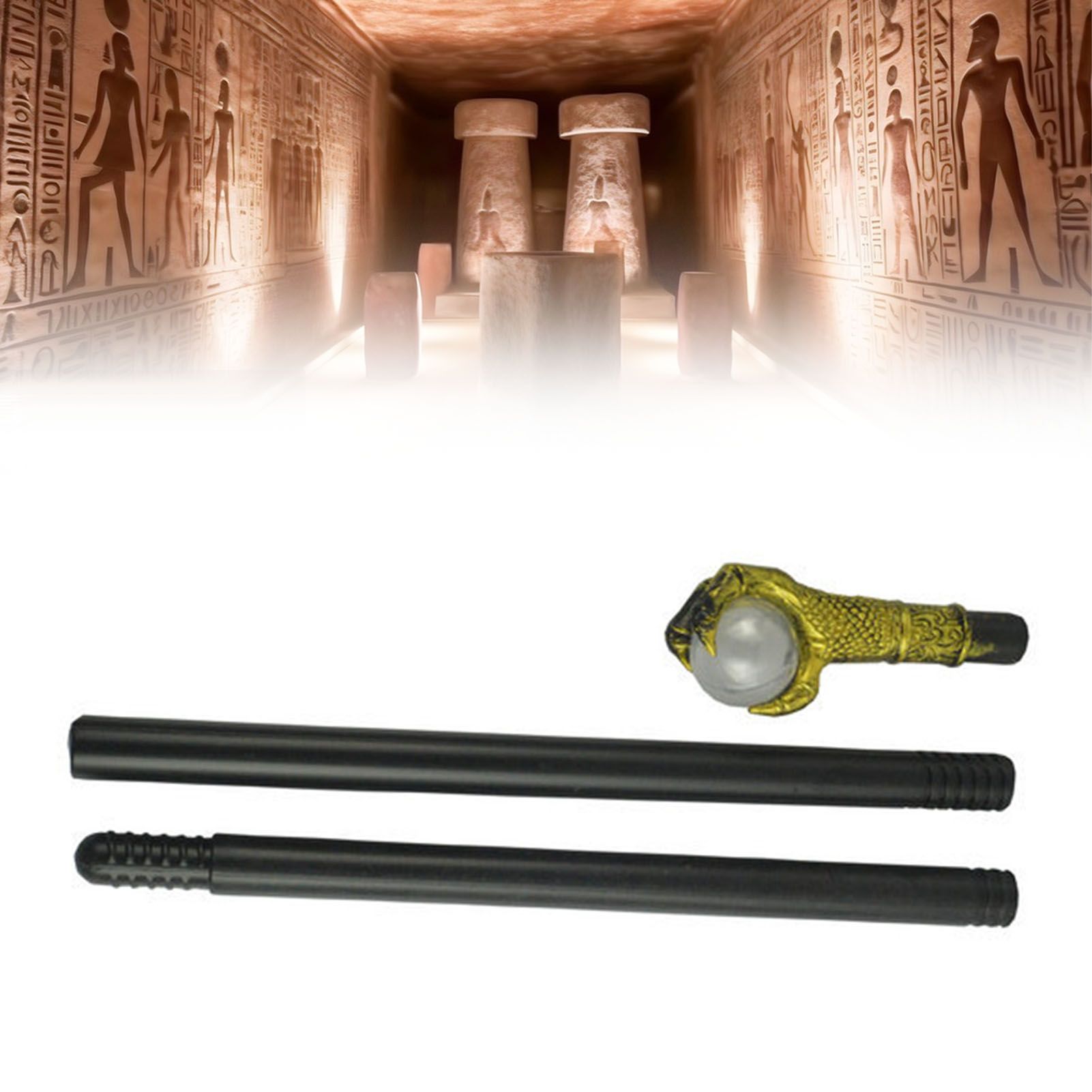 Mystical Pharaoh Accessory Ancient Egyptian Style Staff Scepter Costume view 8