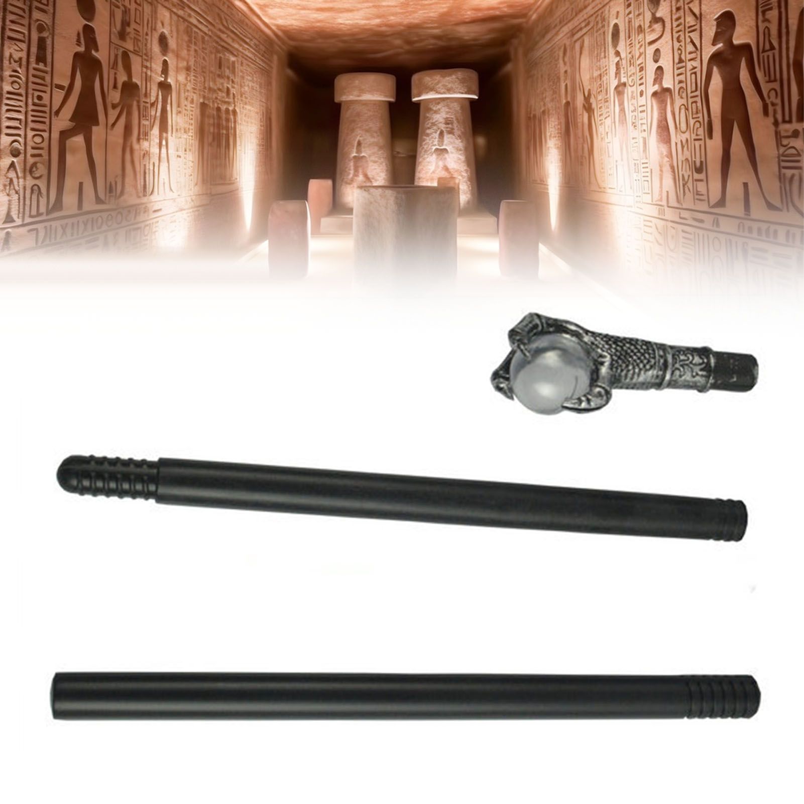 Mystical Pharaoh Accessory Ancient Egyptian Style Staff Scepter Costume view 10