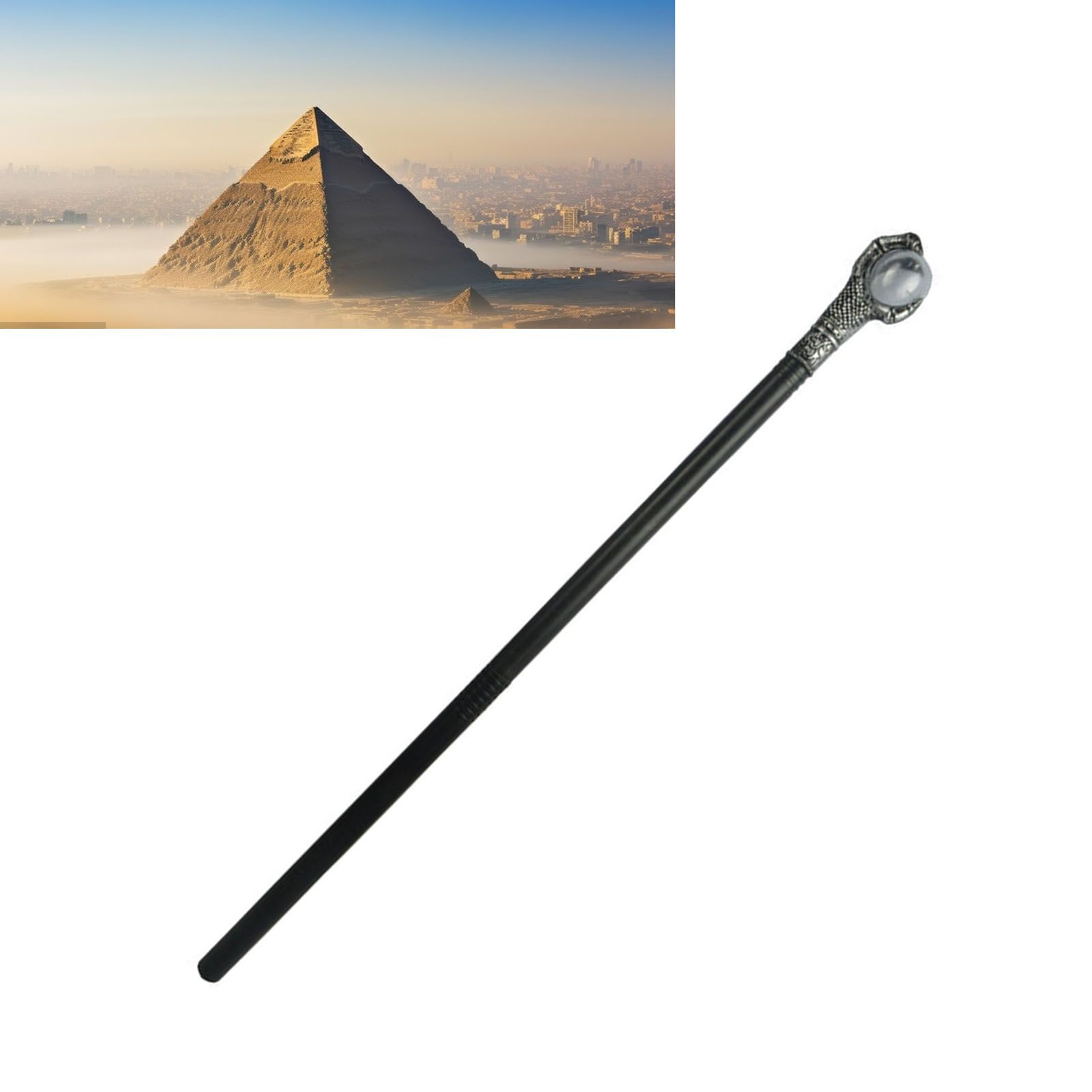 Mystical Pharaoh Accessory Ancient Egyptian Style Staff Scepter Costume view 12